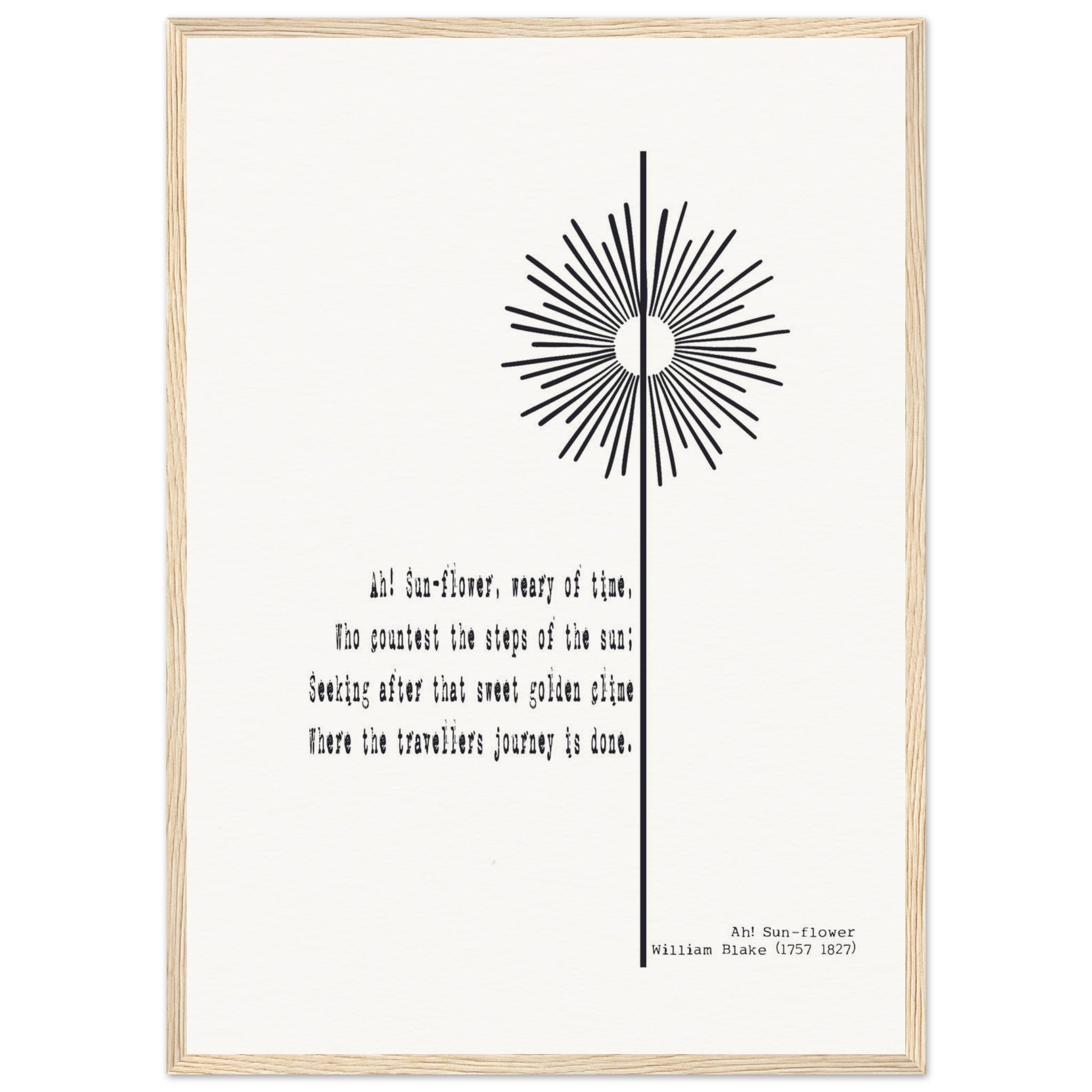 AH - SUNFLOWER BY WILLIAM BLAKE - KLEX ART