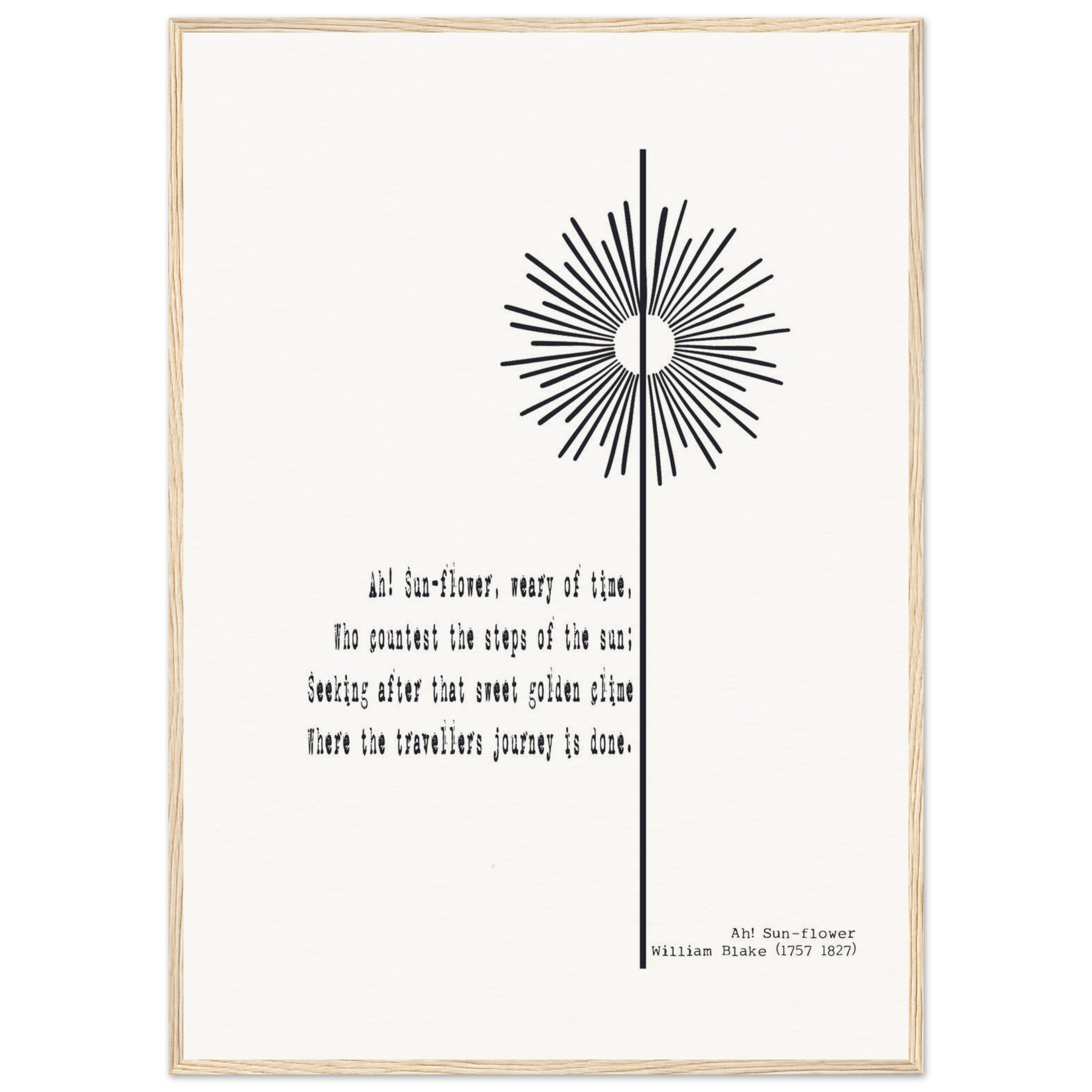 AH - SUNFLOWER BY WILLIAM BLAKE - KLEX ART
