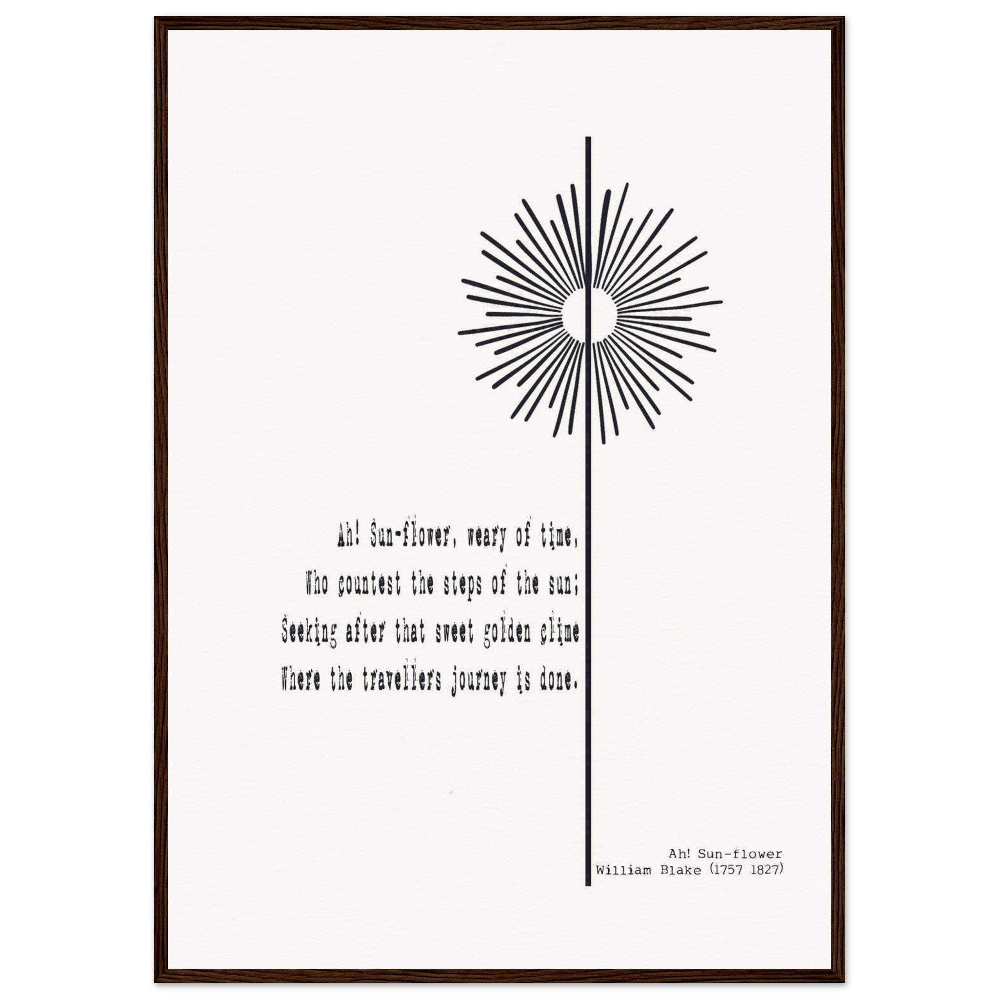 AH - SUNFLOWER BY WILLIAM BLAKE - KLEX ART