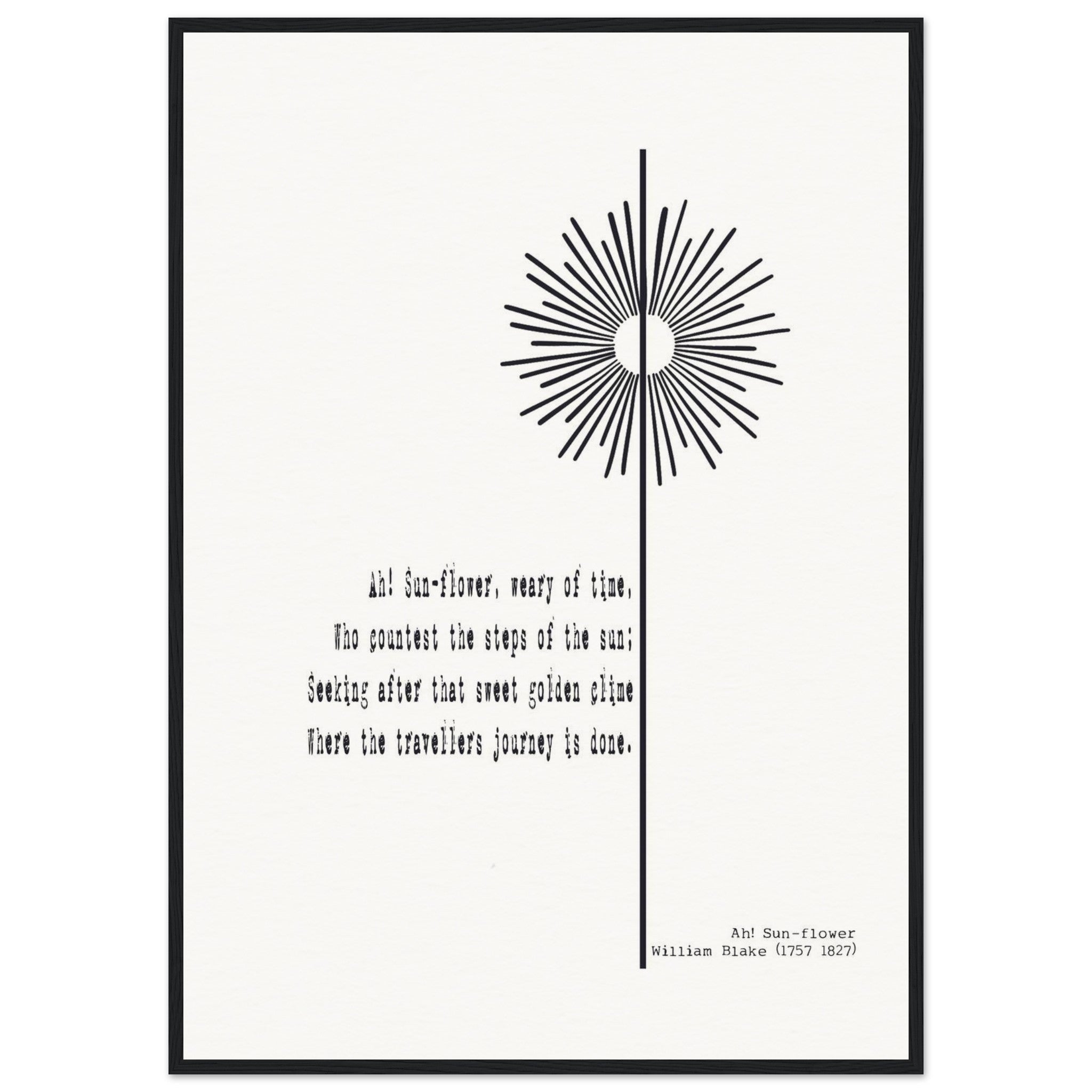 AH - SUNFLOWER BY WILLIAM BLAKE - KLEX ART