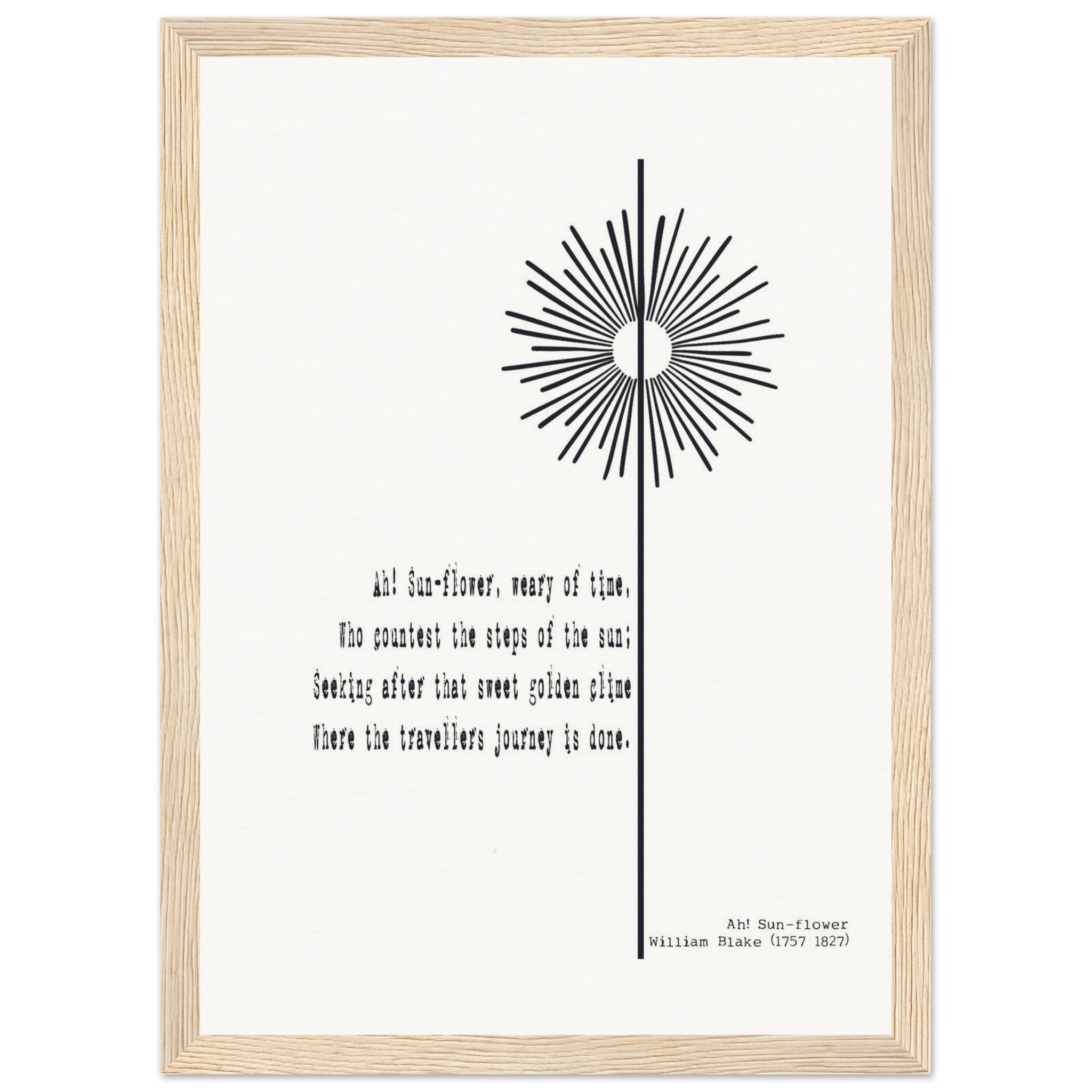 AH - SUNFLOWER BY WILLIAM BLAKE - KLEX ART