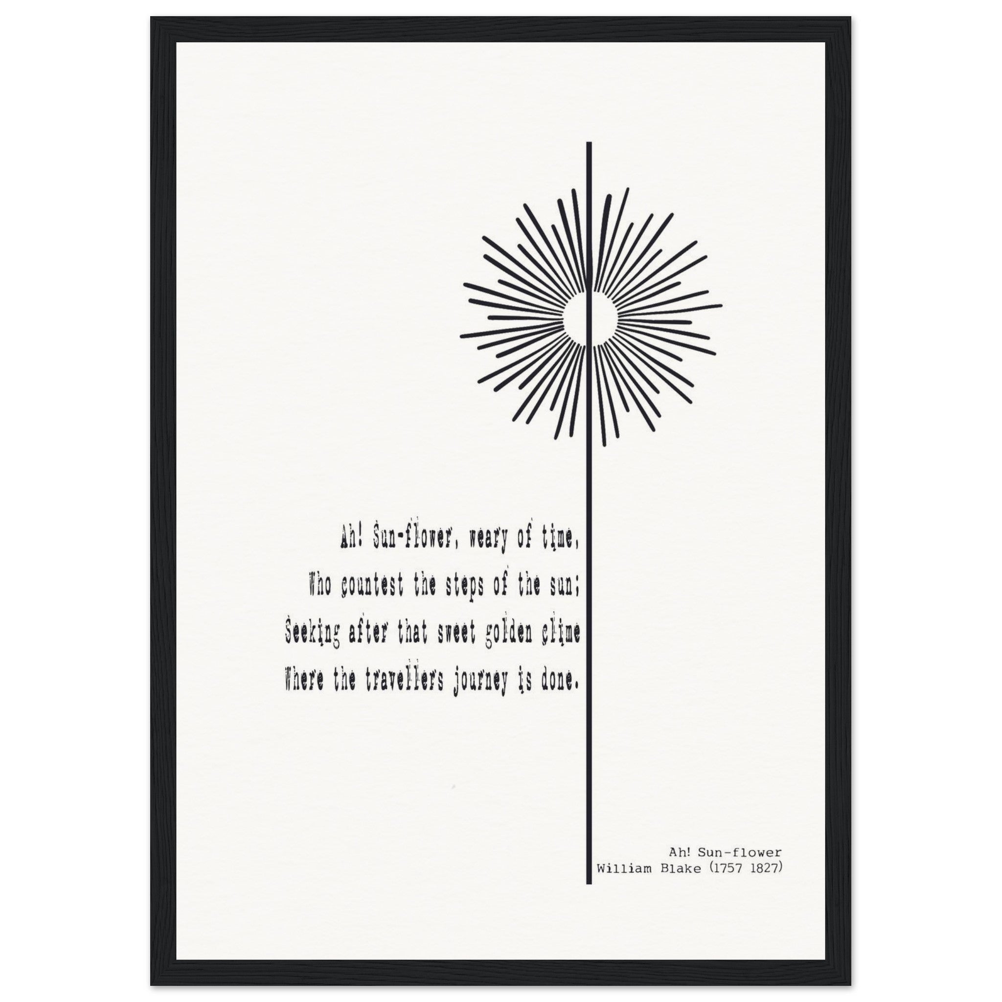 AH - SUNFLOWER BY WILLIAM BLAKE - KLEX ART