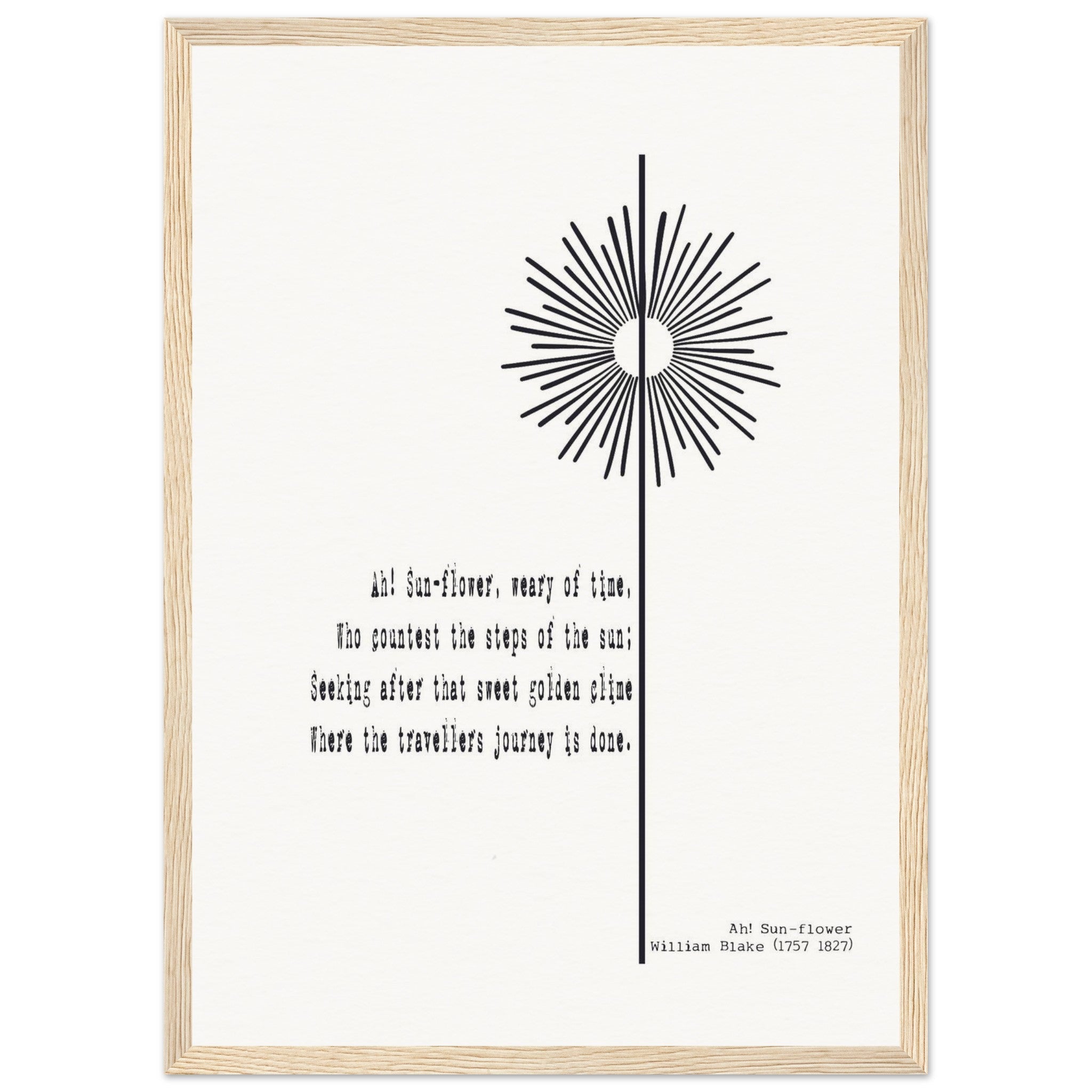 AH - SUNFLOWER BY WILLIAM BLAKE - KLEX ART