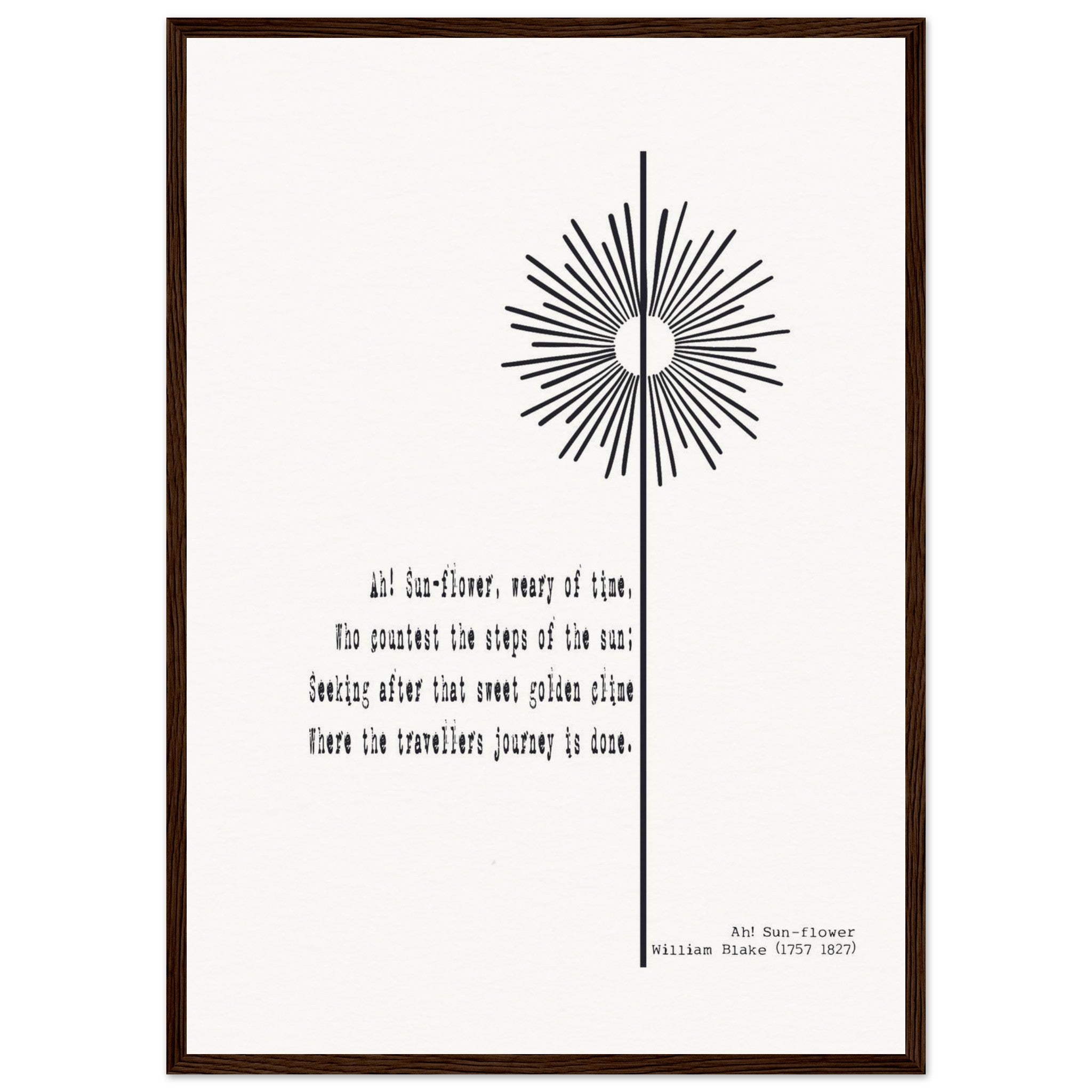 AH - SUNFLOWER BY WILLIAM BLAKE - KLEX ART