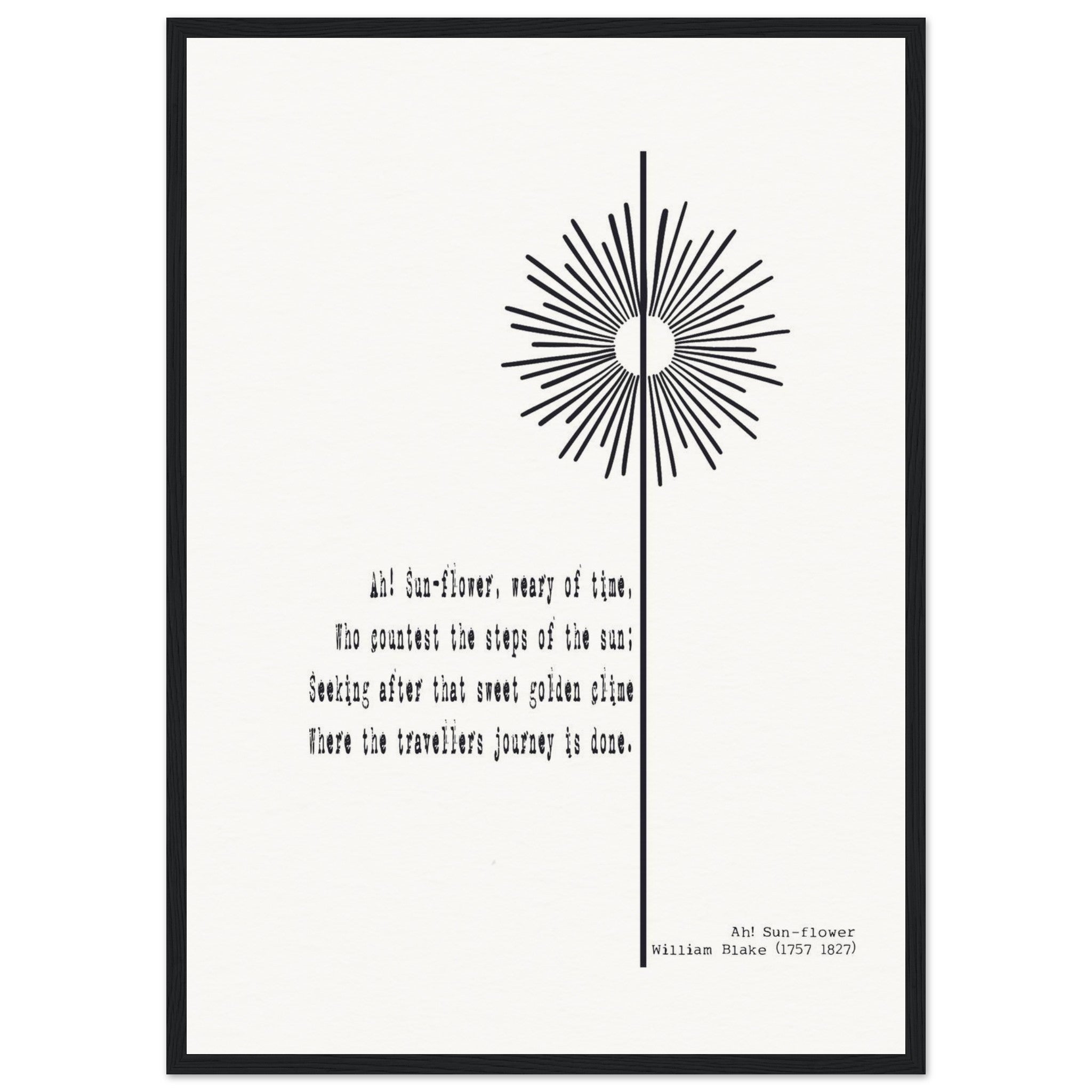 AH - SUNFLOWER BY WILLIAM BLAKE - KLEX ART