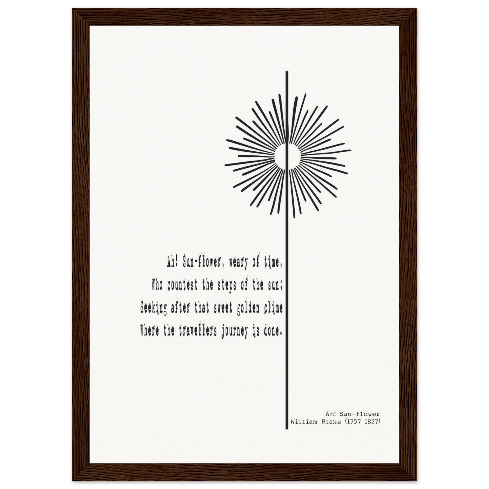 AH - SUNFLOWER BY WILLIAM BLAKE - KLEX ART