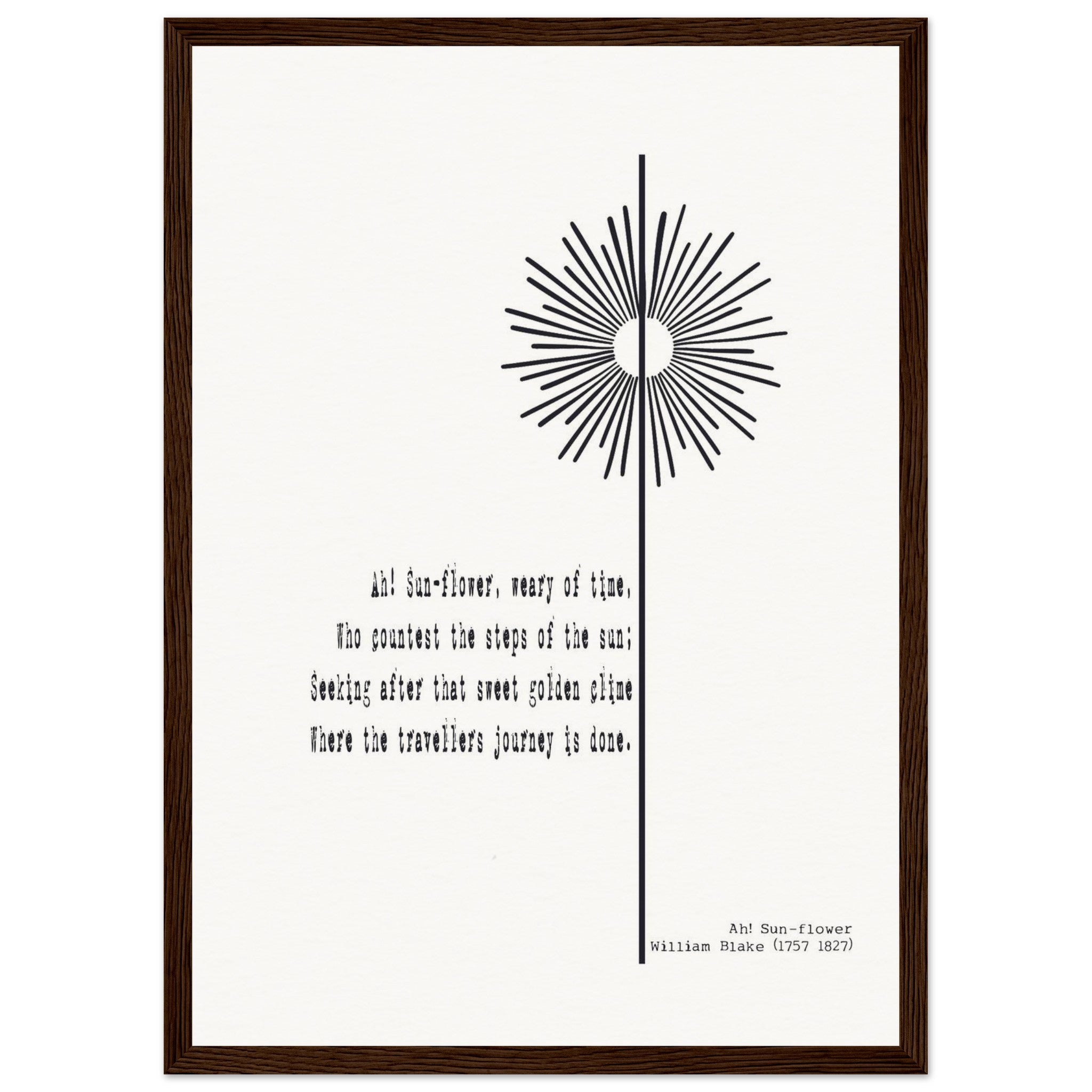 AH - SUNFLOWER BY WILLIAM BLAKE - KLEX ART