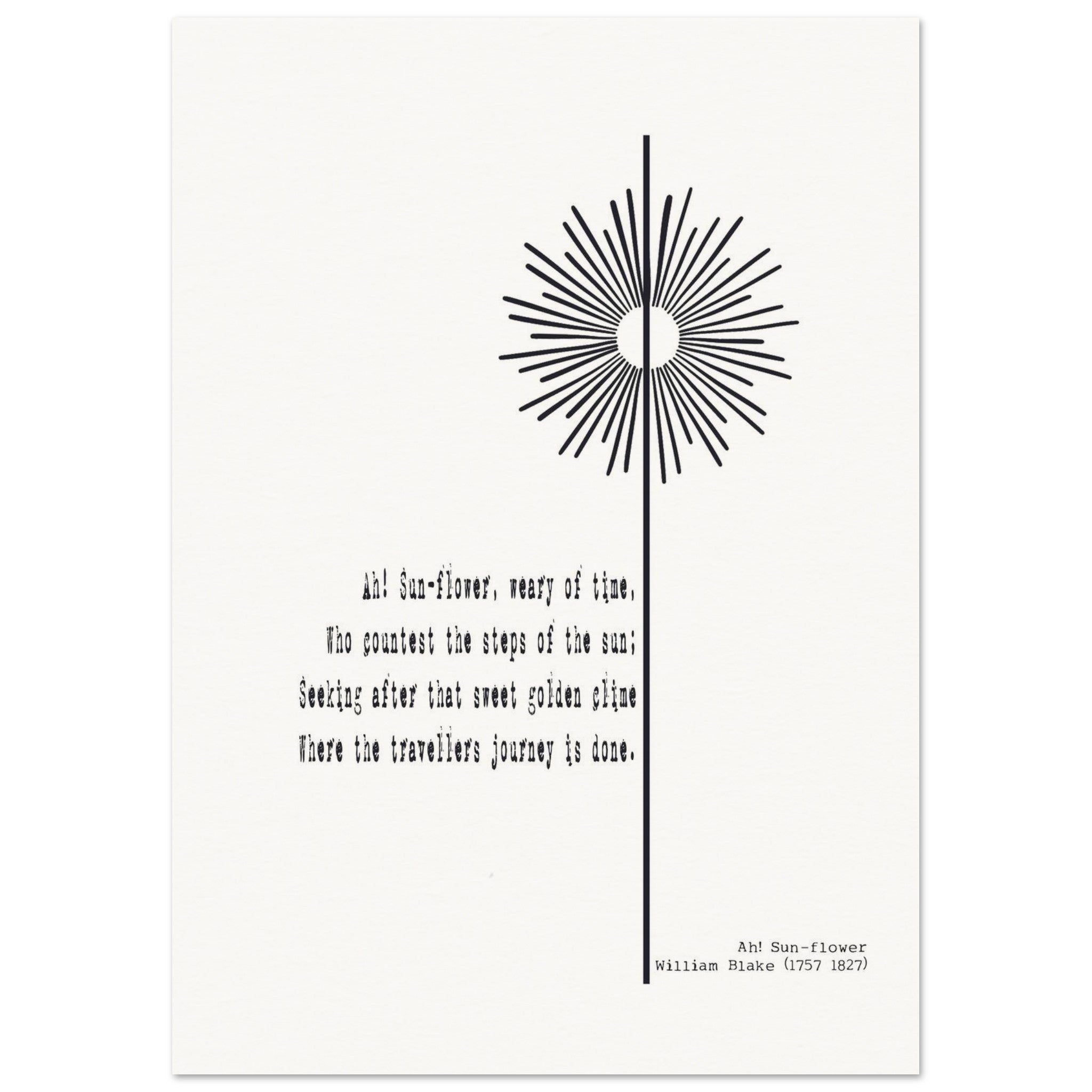 AH - SUNFLOWER BY WILLIAM BLAKE - KLEX ART