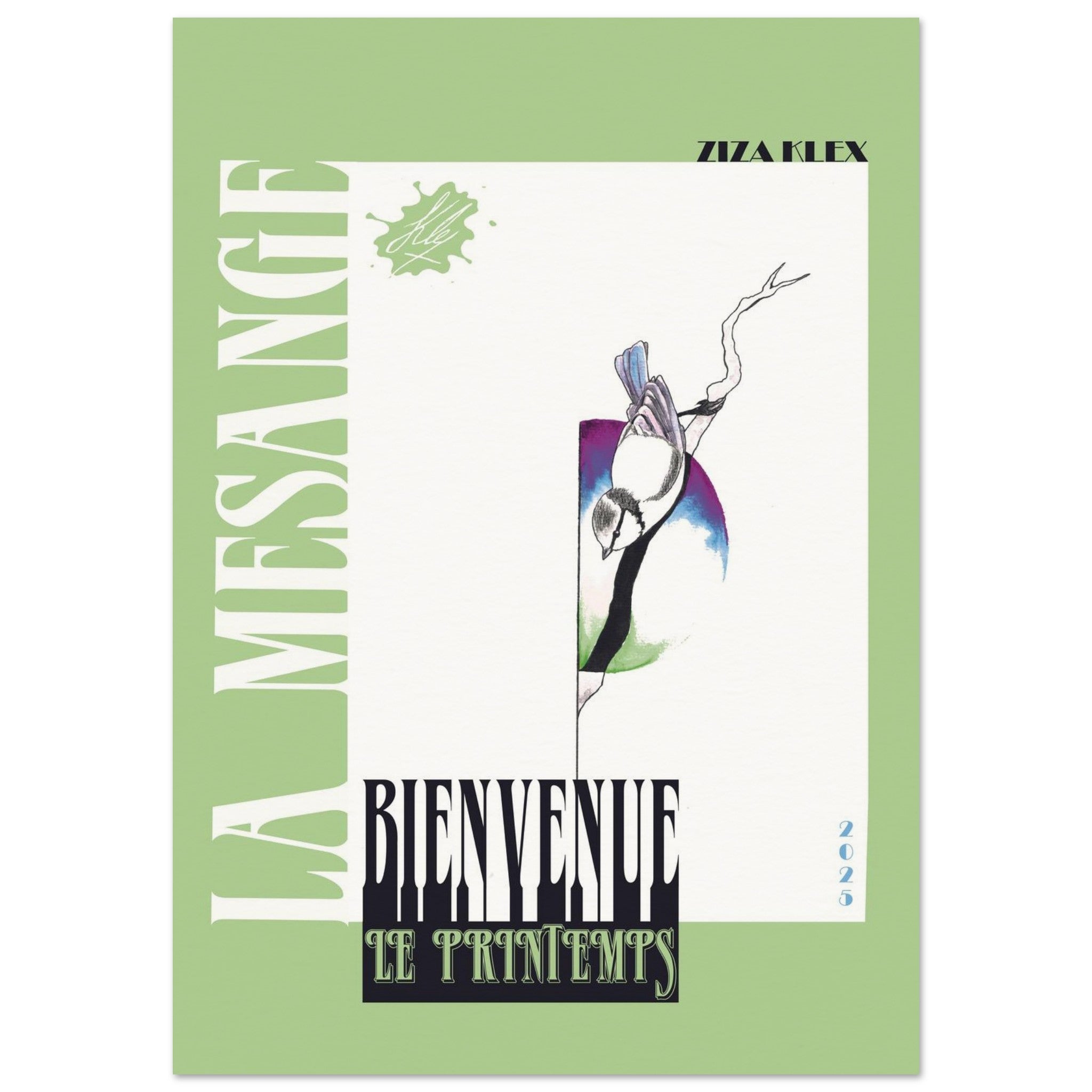 BIENVENUE LE PRINTEMPS *green* - KLEX ART