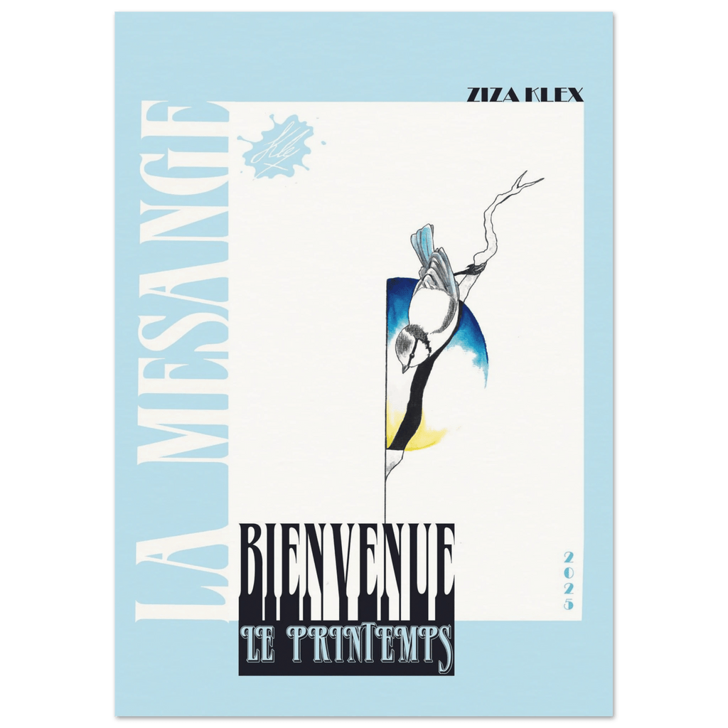 BIENVENUE LE PRINTEMPS *sky blue* - KLEX ART