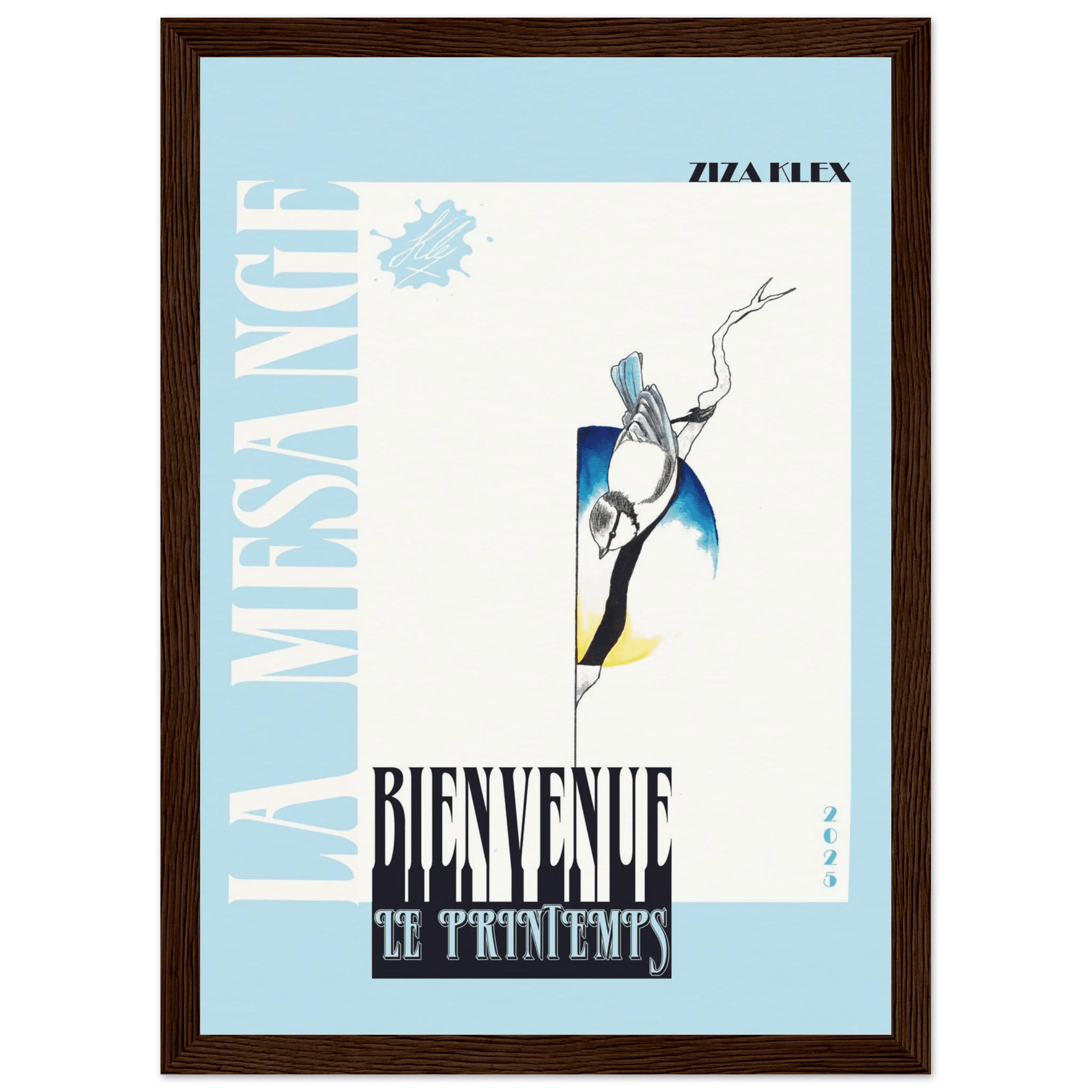 BIENVENUE LE PRINTEMPS *sky blue* - KLEX ART