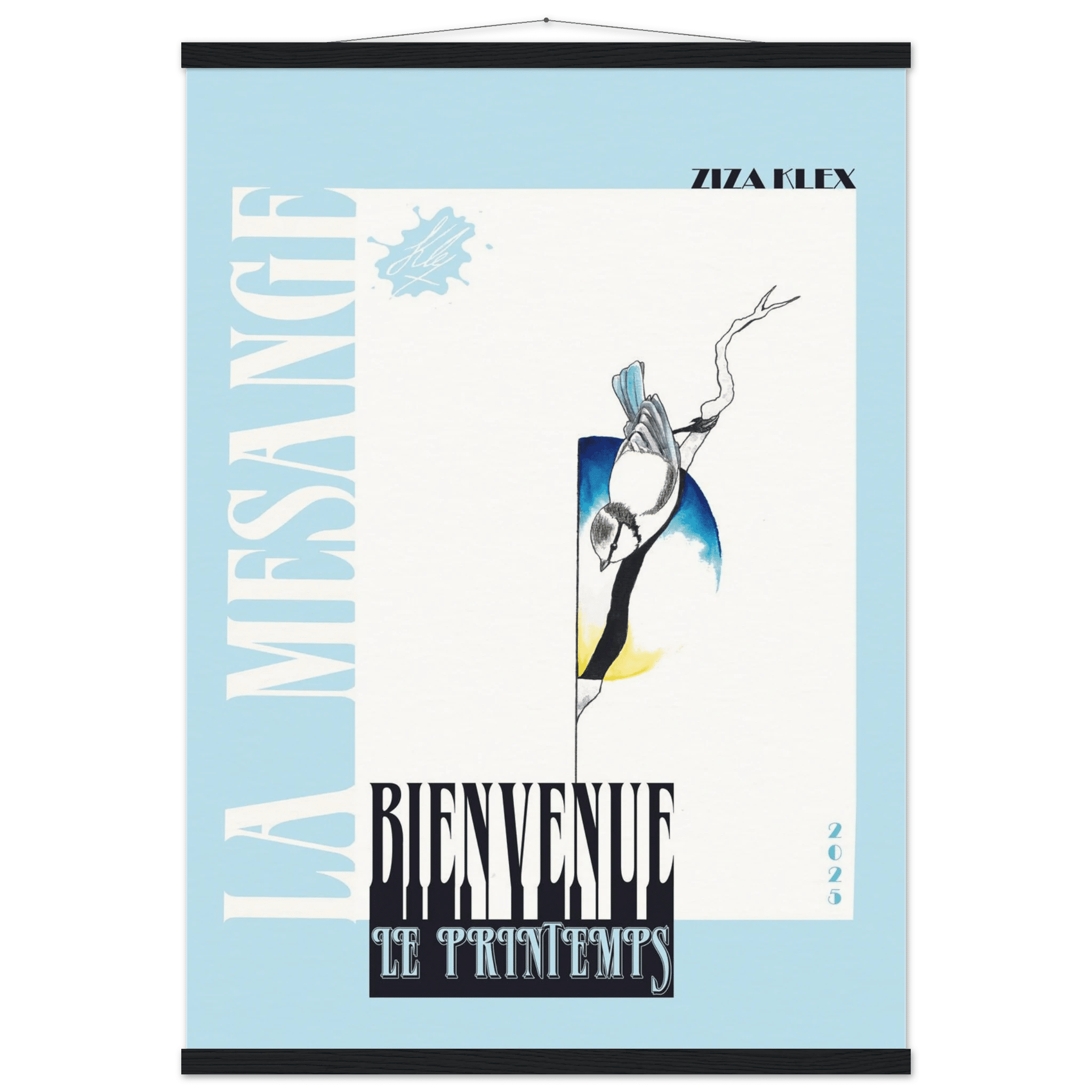 BIENVENUE LE PRINTEMPS *sky blue* - KLEX ART
