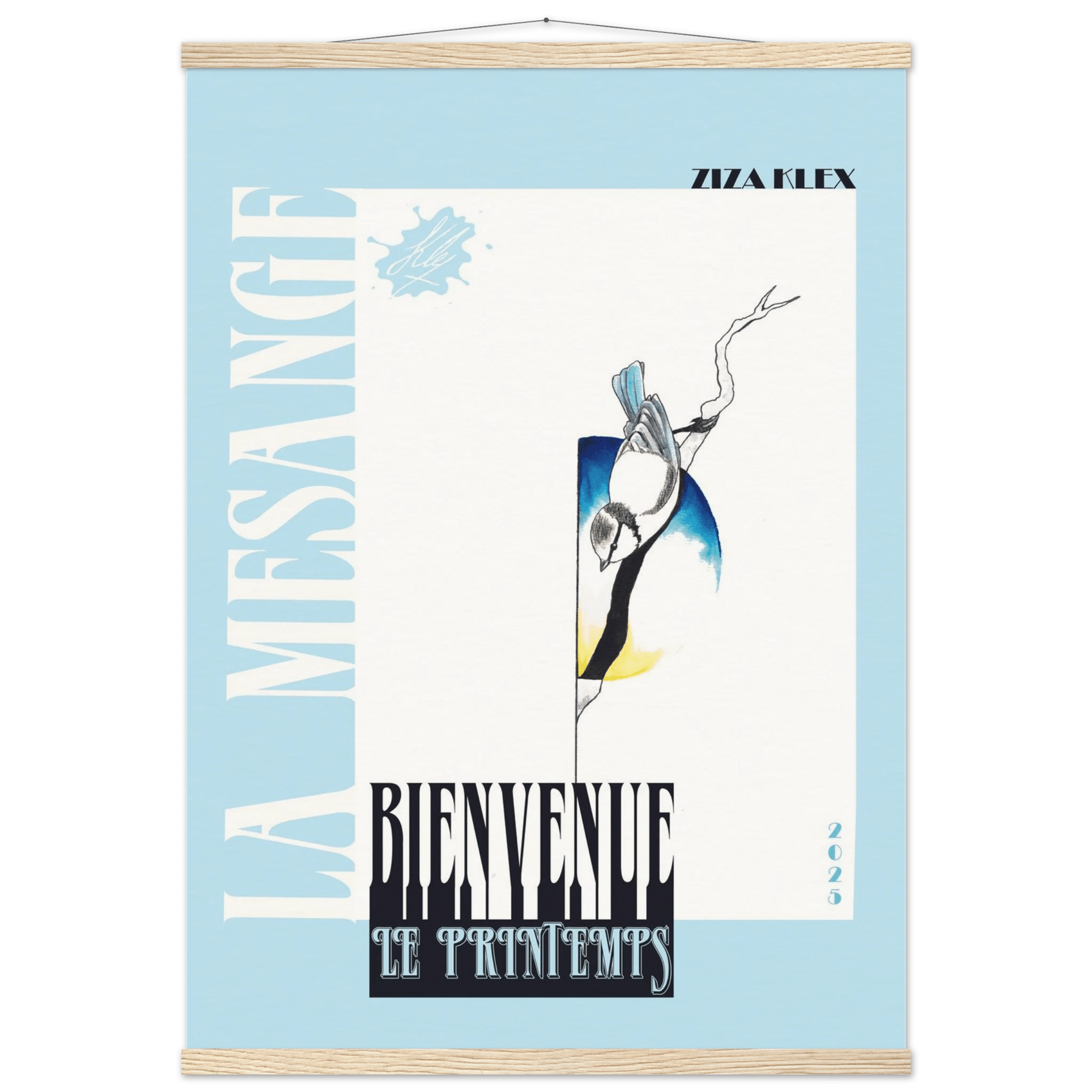 BIENVENUE LE PRINTEMPS *sky blue* - KLEX ART