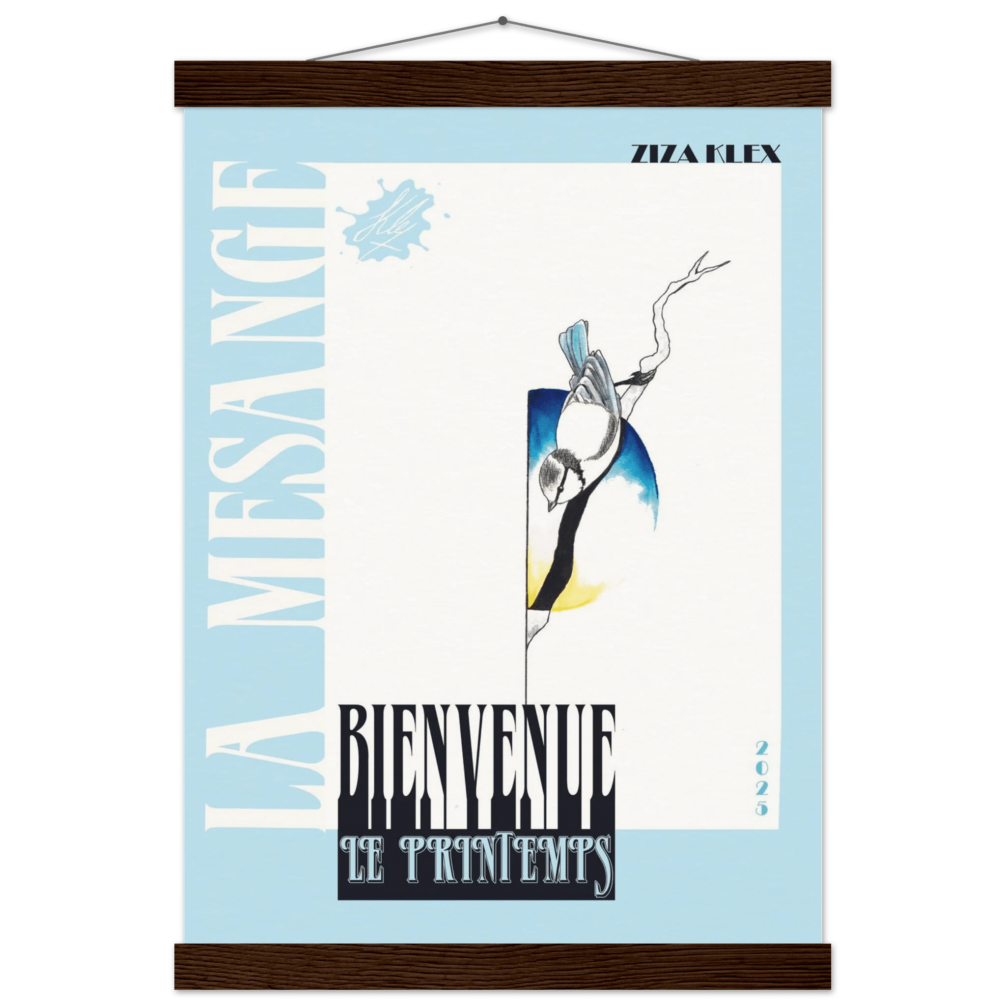BIENVENUE LE PRINTEMPS *sky blue* - KLEX ART
