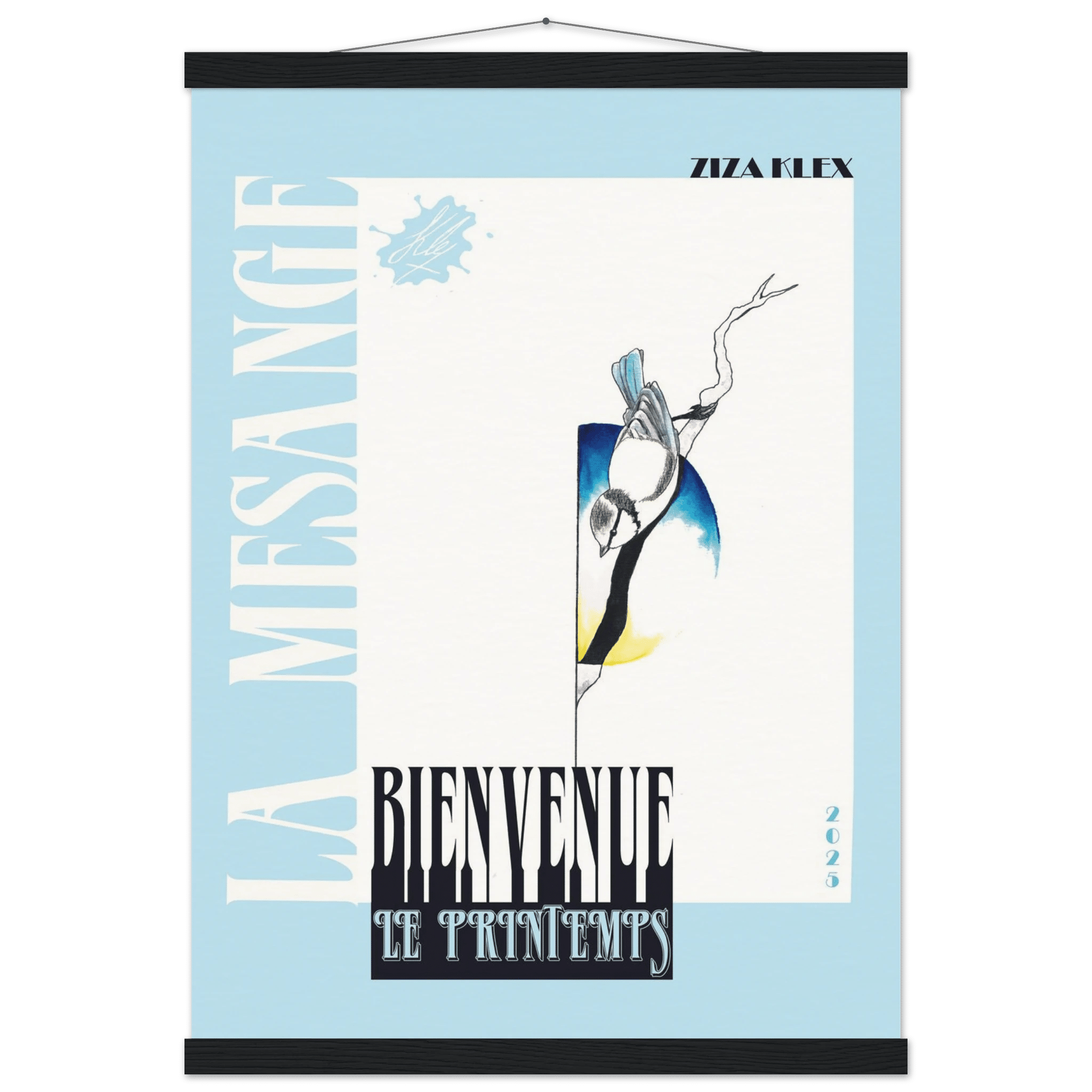 BIENVENUE LE PRINTEMPS *sky blue* - KLEX ART
