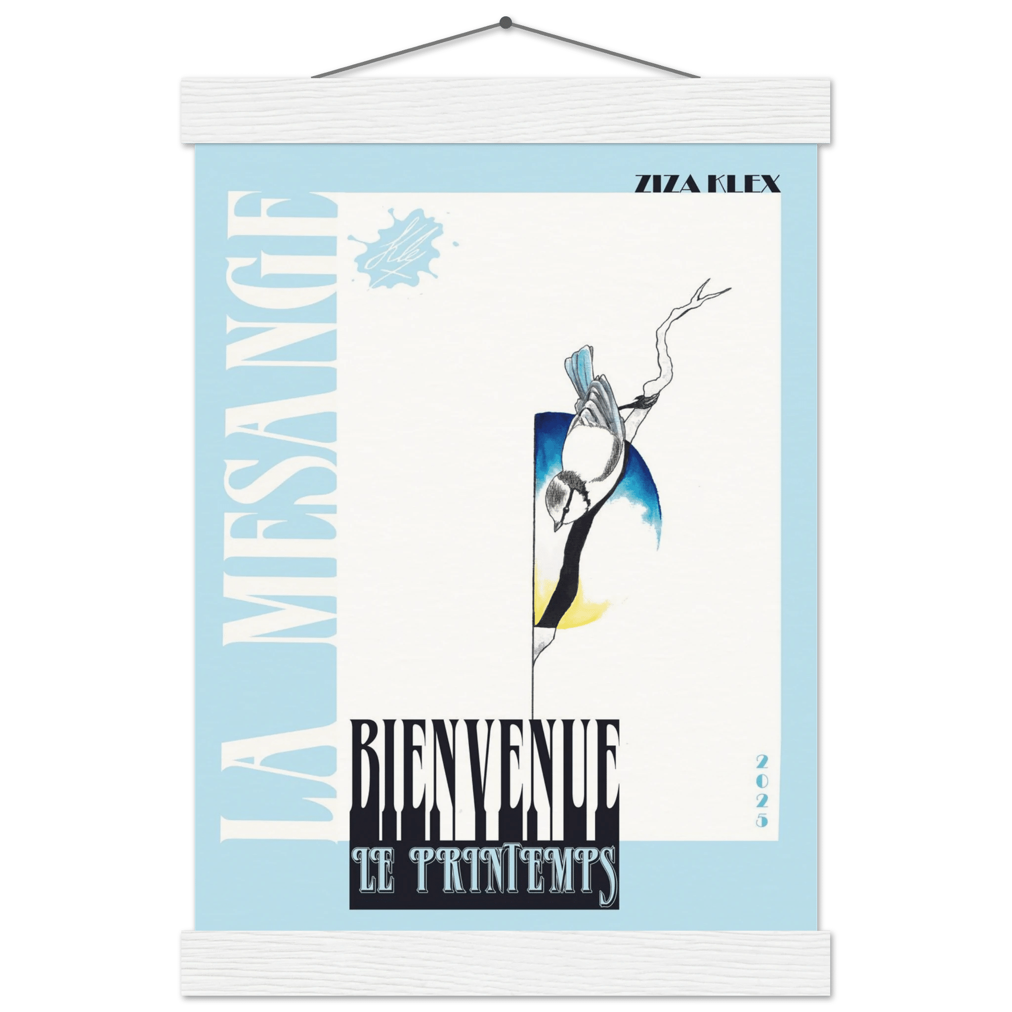 BIENVENUE LE PRINTEMPS *sky blue* - KLEX ART