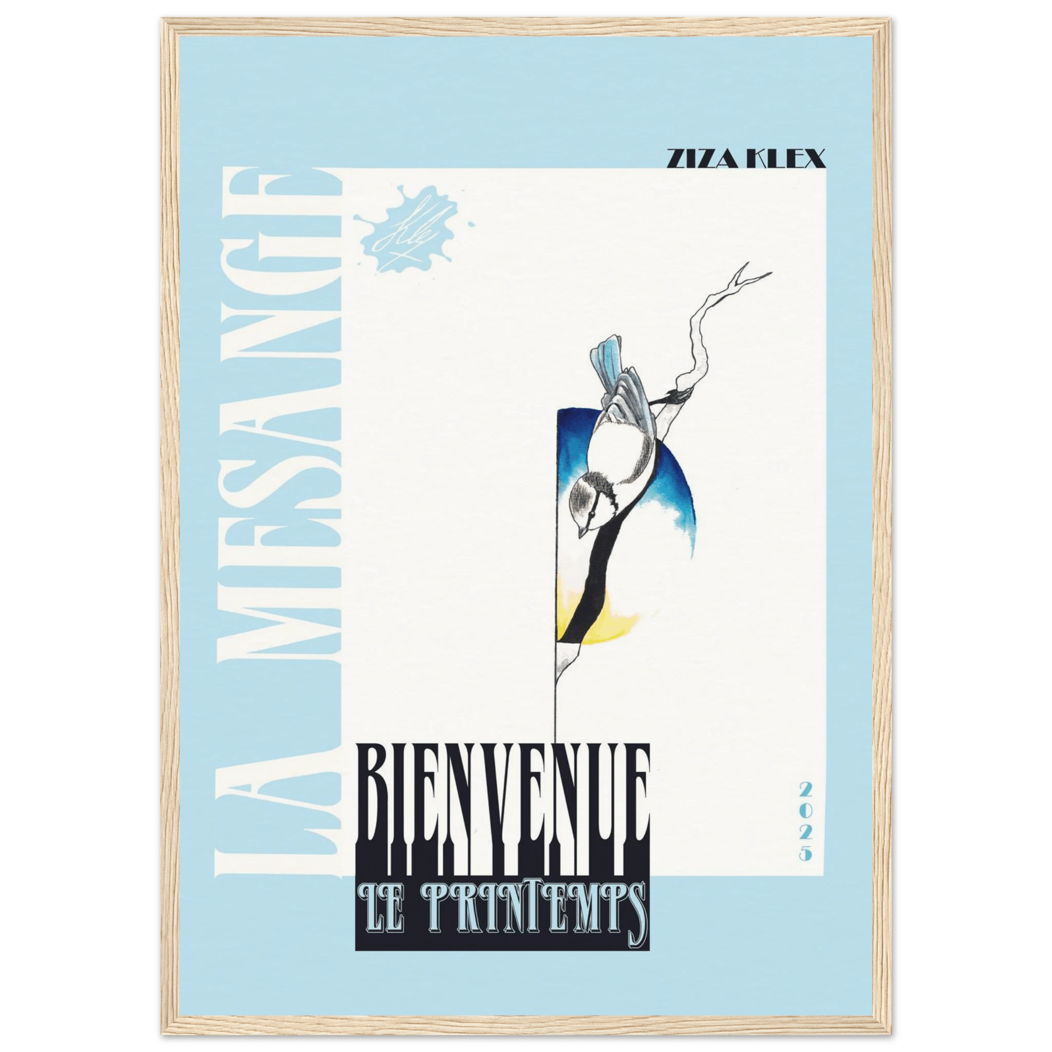BIENVENUE LE PRINTEMPS *sky blue* - KLEX ART