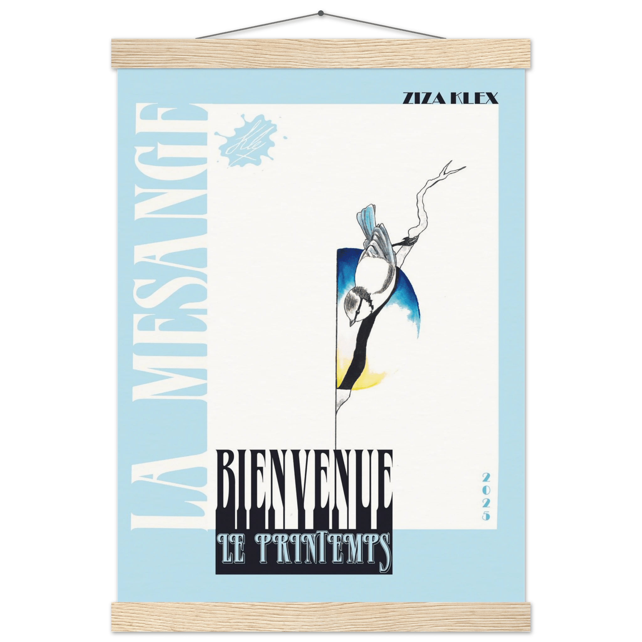 BIENVENUE LE PRINTEMPS *sky blue* - KLEX ART