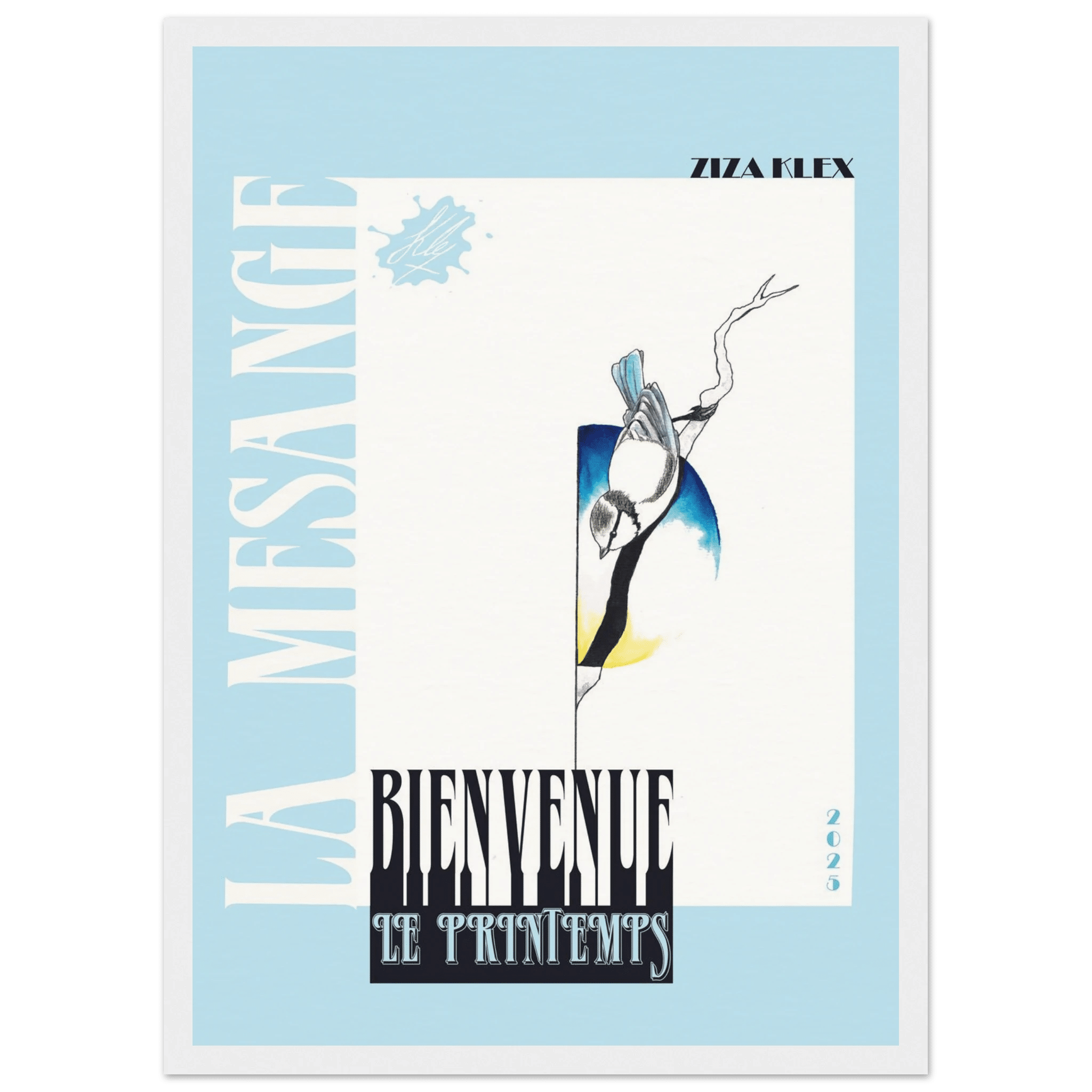 BIENVENUE LE PRINTEMPS *sky blue* - KLEX ART