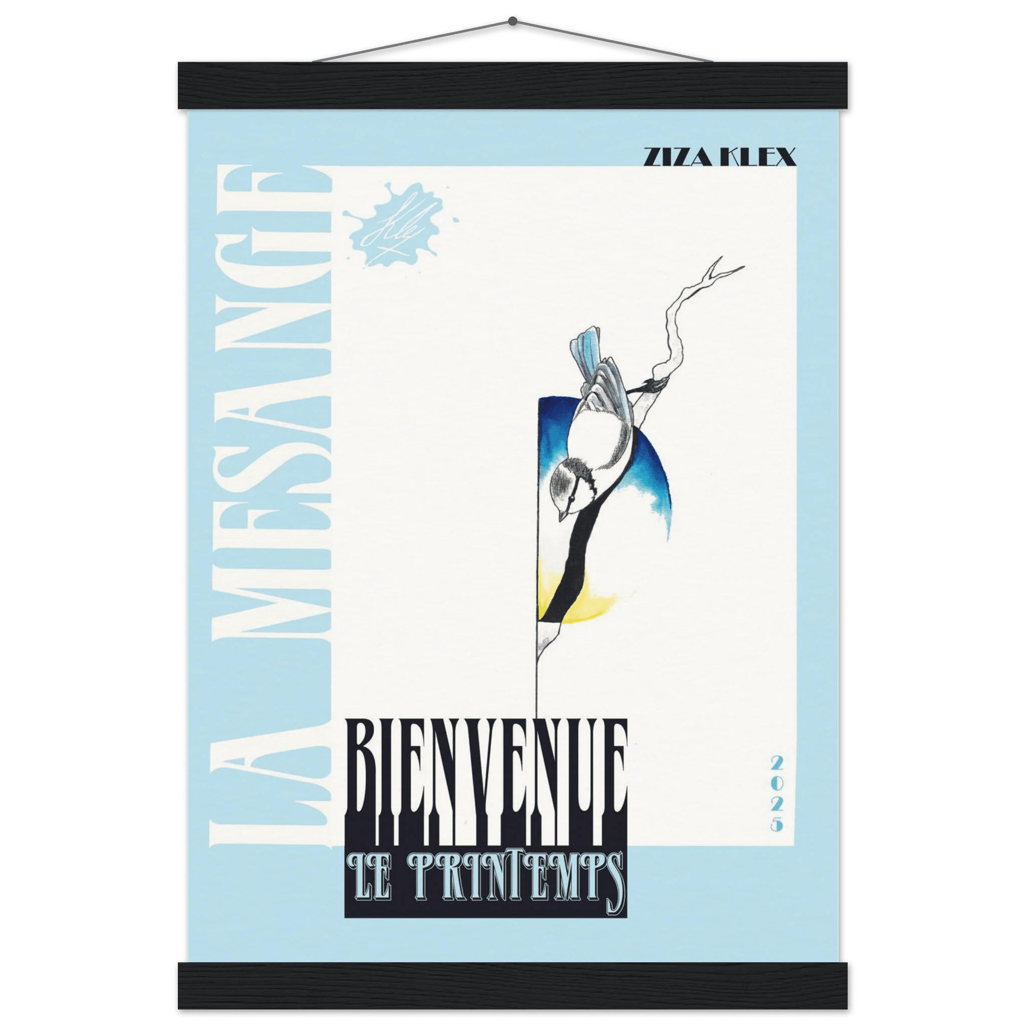 BIENVENUE LE PRINTEMPS *sky blue* - KLEX ART