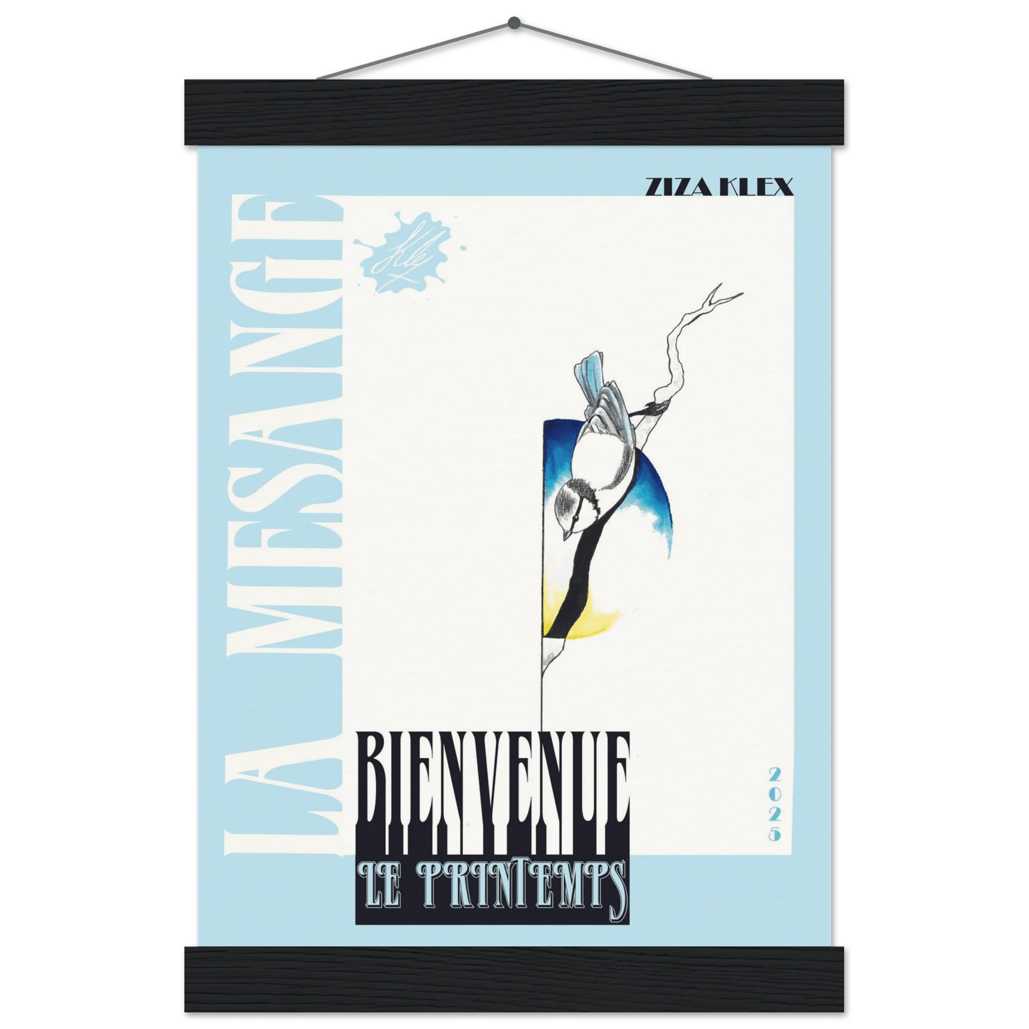 BIENVENUE LE PRINTEMPS *sky blue* - KLEX ART