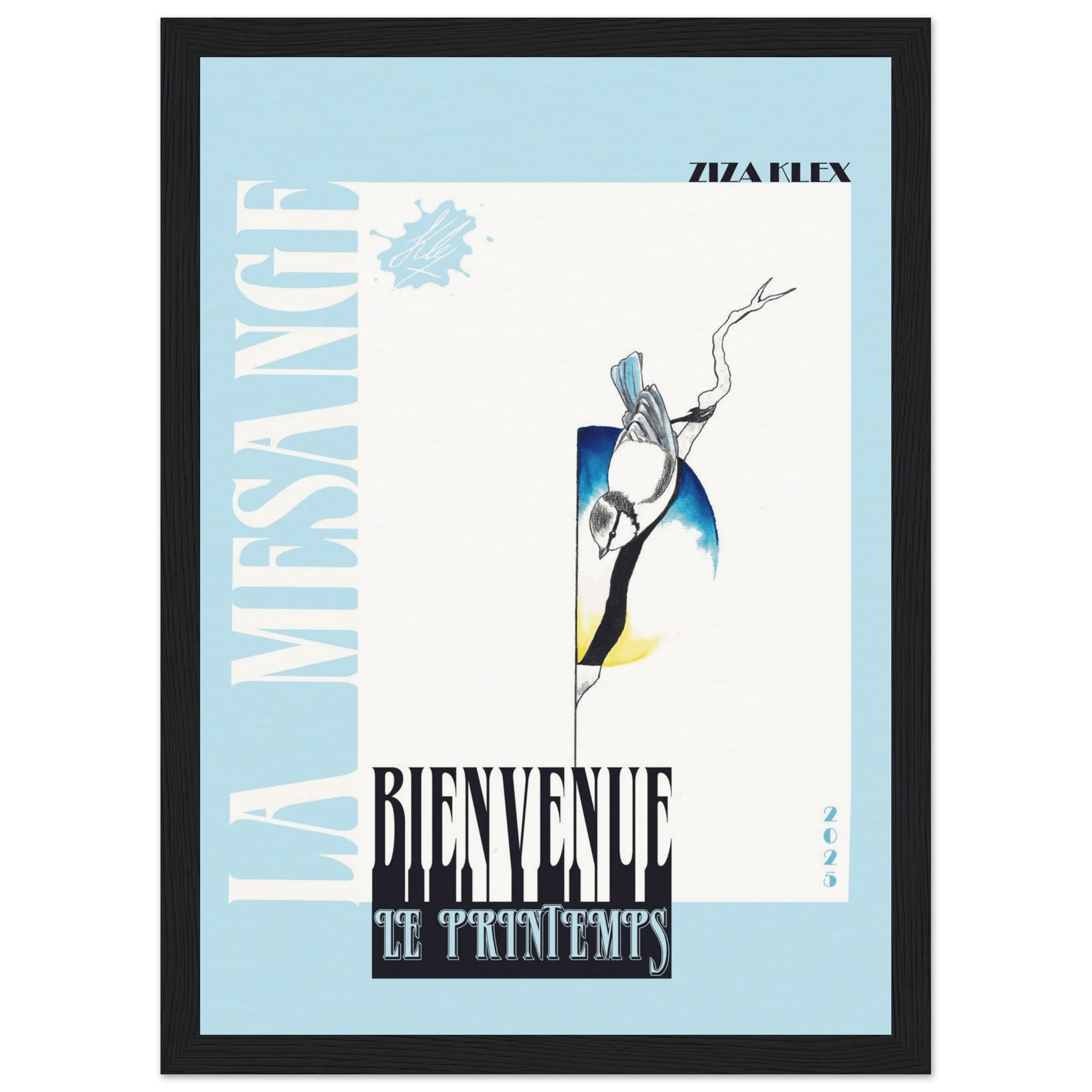 BIENVENUE LE PRINTEMPS *sky blue* - KLEX ART