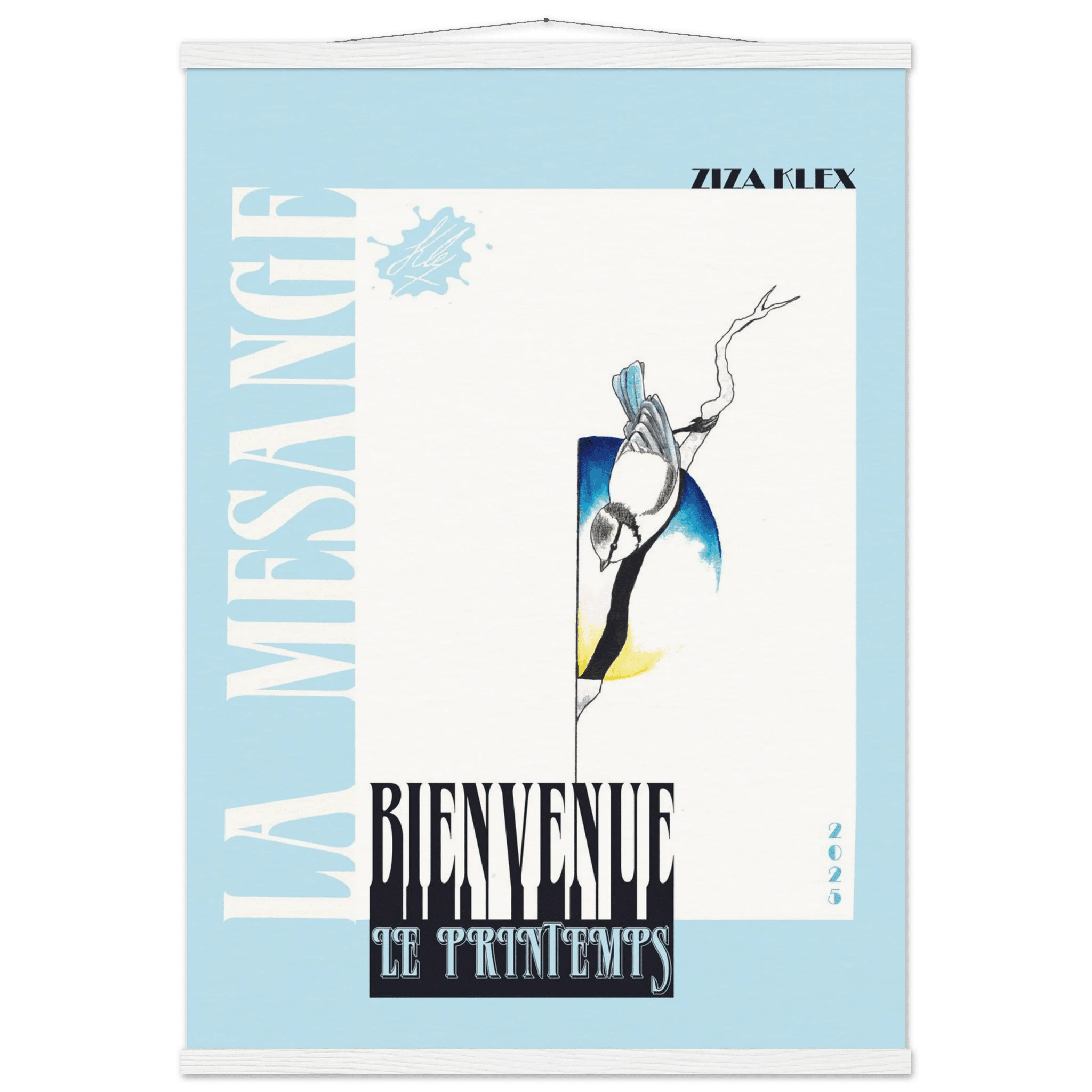 BIENVENUE LE PRINTEMPS *sky blue* - KLEX ART