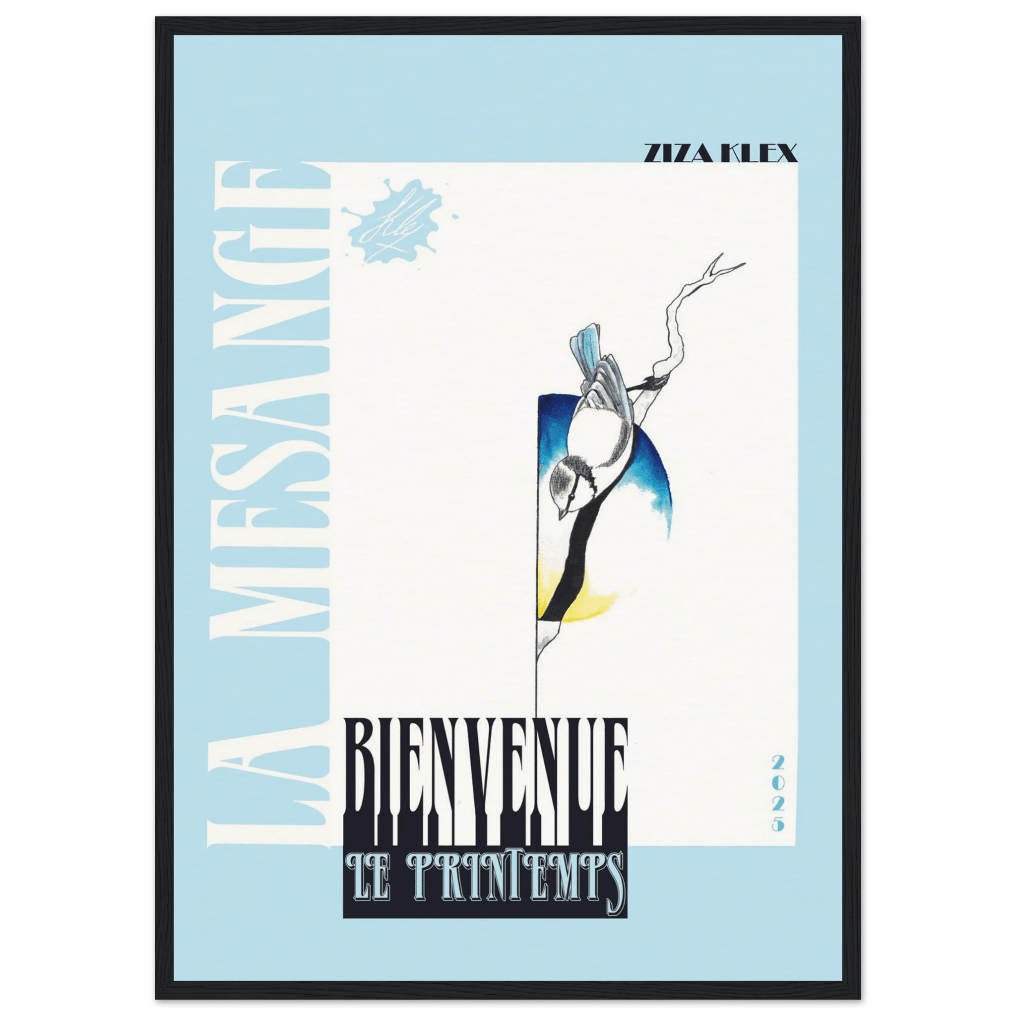 BIENVENUE LE PRINTEMPS *sky blue* - KLEX ART