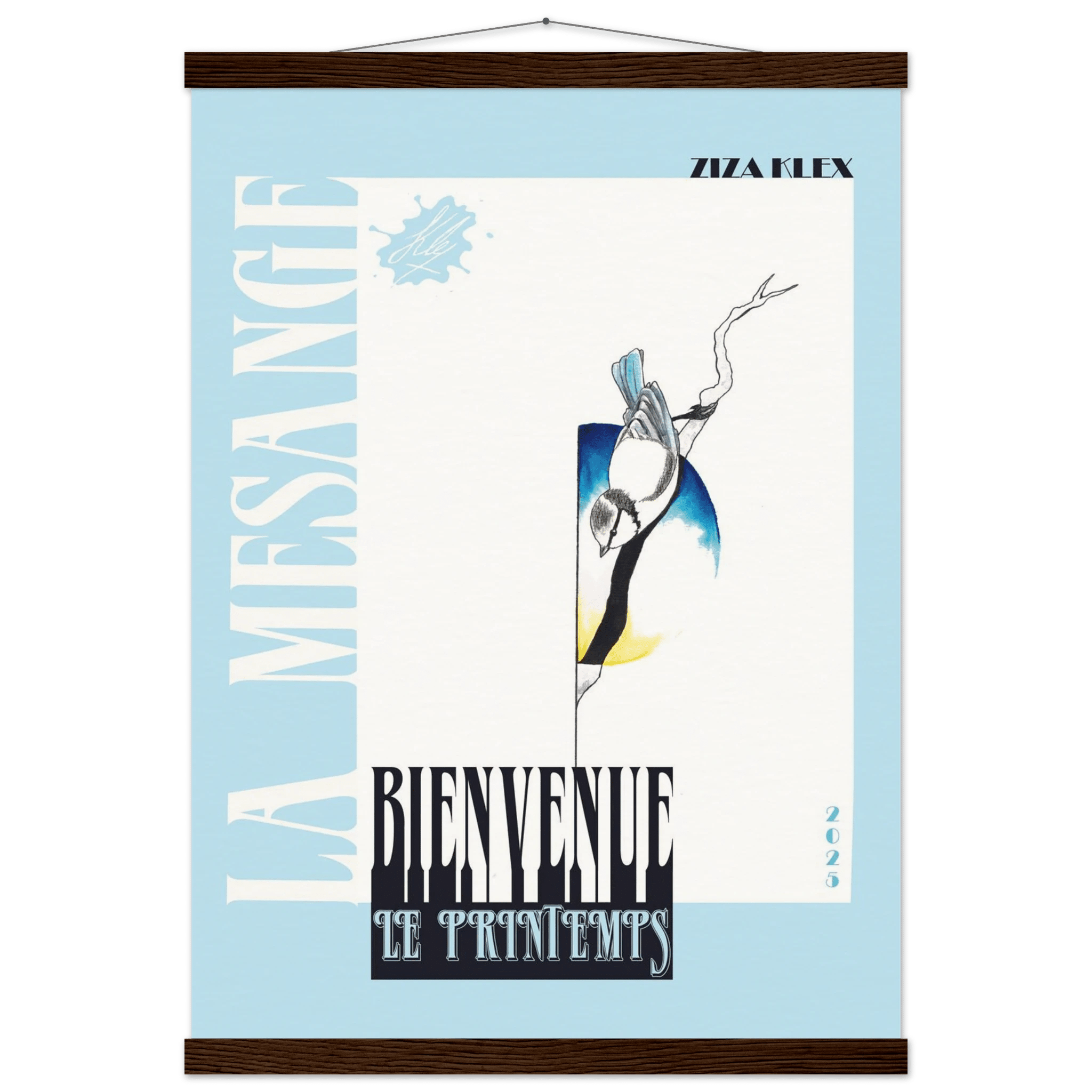 BIENVENUE LE PRINTEMPS *sky blue* - KLEX ART