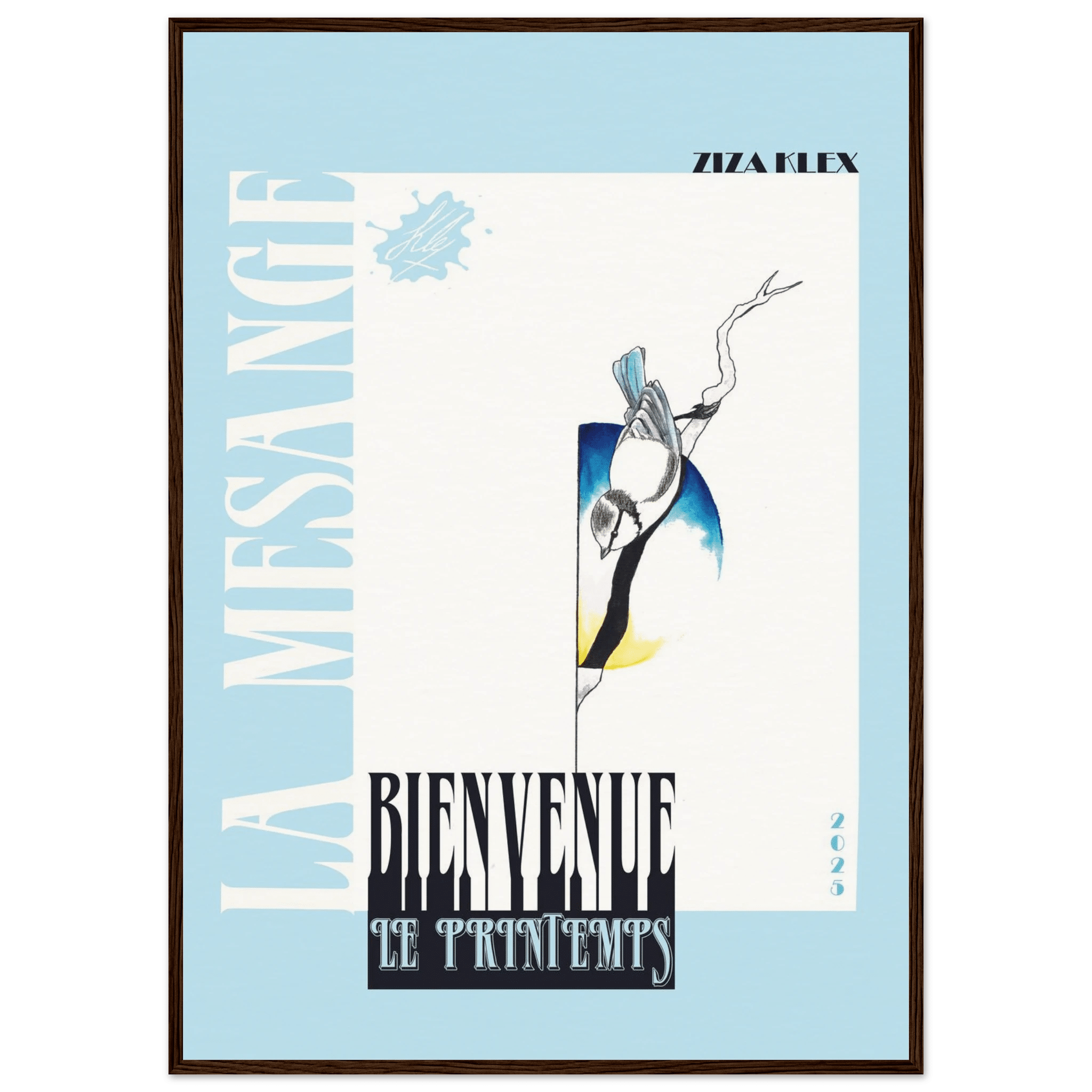 BIENVENUE LE PRINTEMPS *sky blue* - KLEX ART