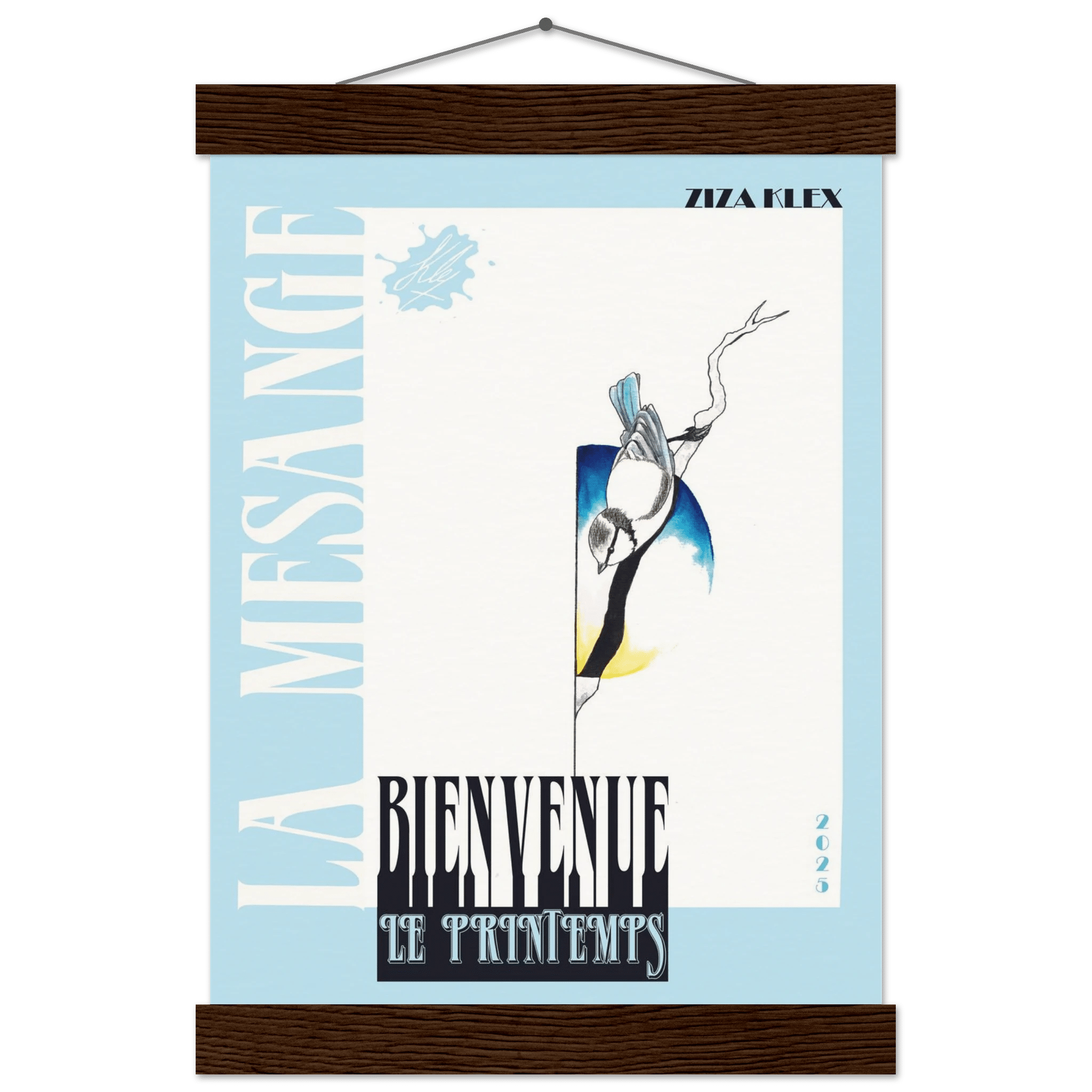 BIENVENUE LE PRINTEMPS *sky blue* - KLEX ART