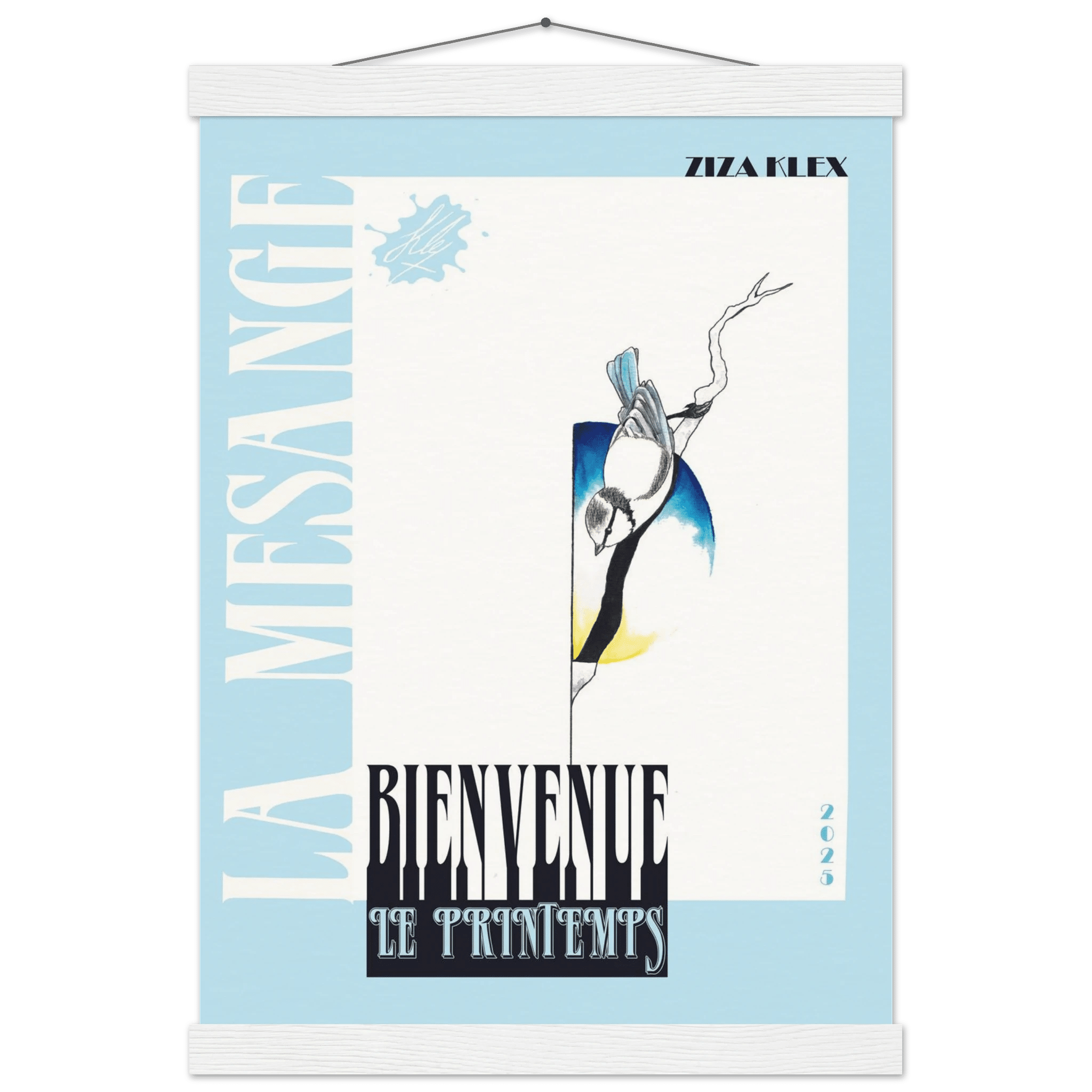BIENVENUE LE PRINTEMPS *sky blue* - KLEX ART