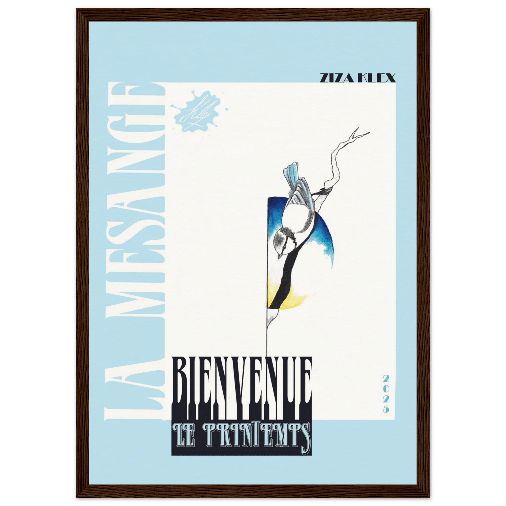 BIENVENUE LE PRINTEMPS *sky blue* - KLEX ART