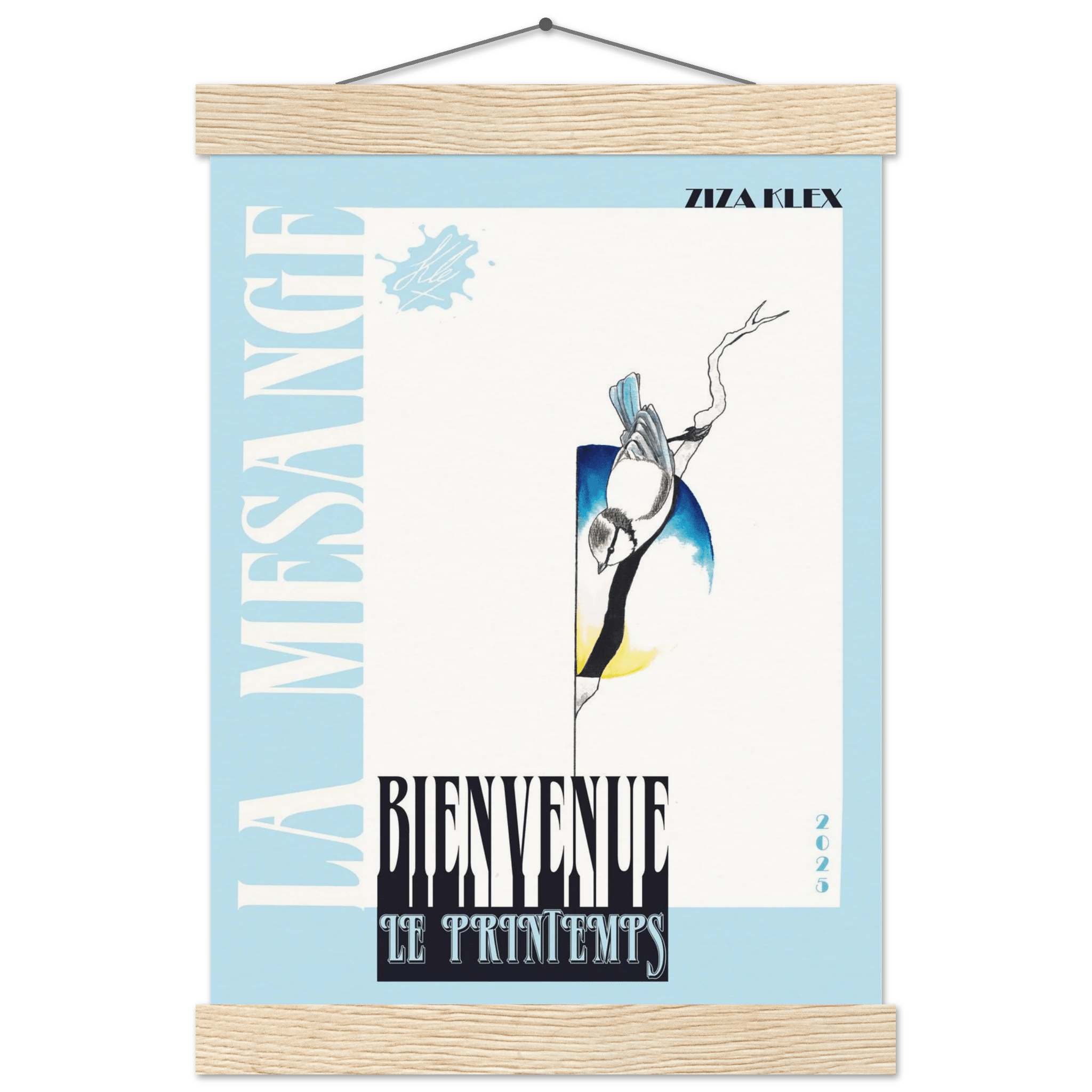 BIENVENUE LE PRINTEMPS *sky blue* - KLEX ART