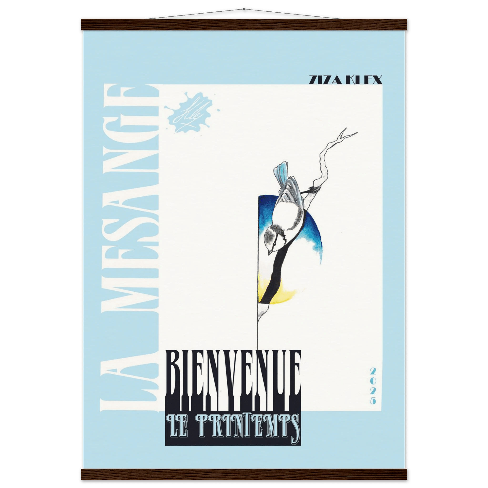 BIENVENUE LE PRINTEMPS *sky blue* - KLEX ART