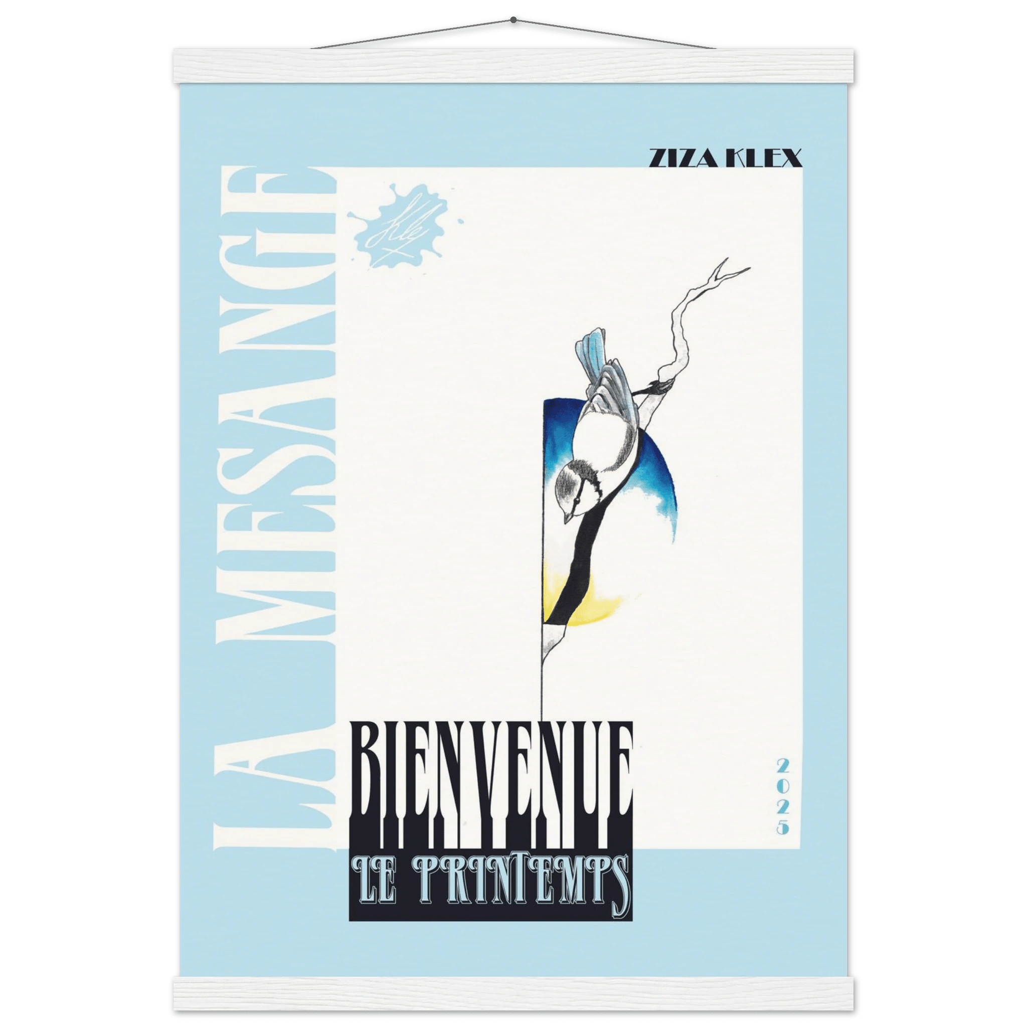 BIENVENUE LE PRINTEMPS *sky blue* - KLEX ART