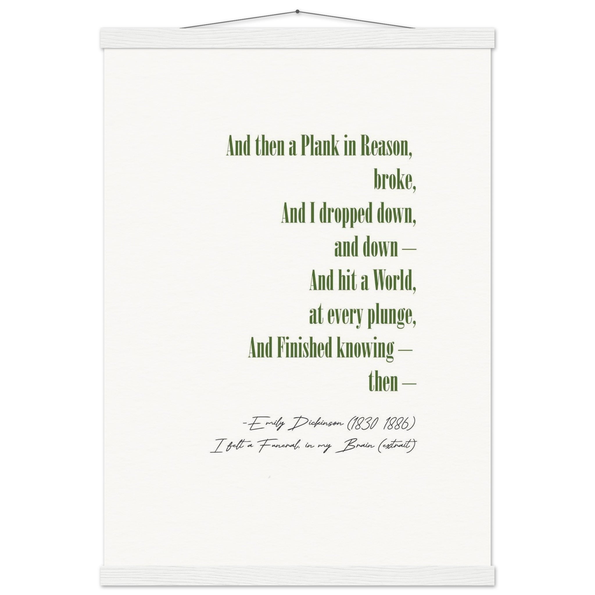 I FELT A FUNERAL IN MY BRAIN - EMILY DICKINSON POEM - KLEX ART