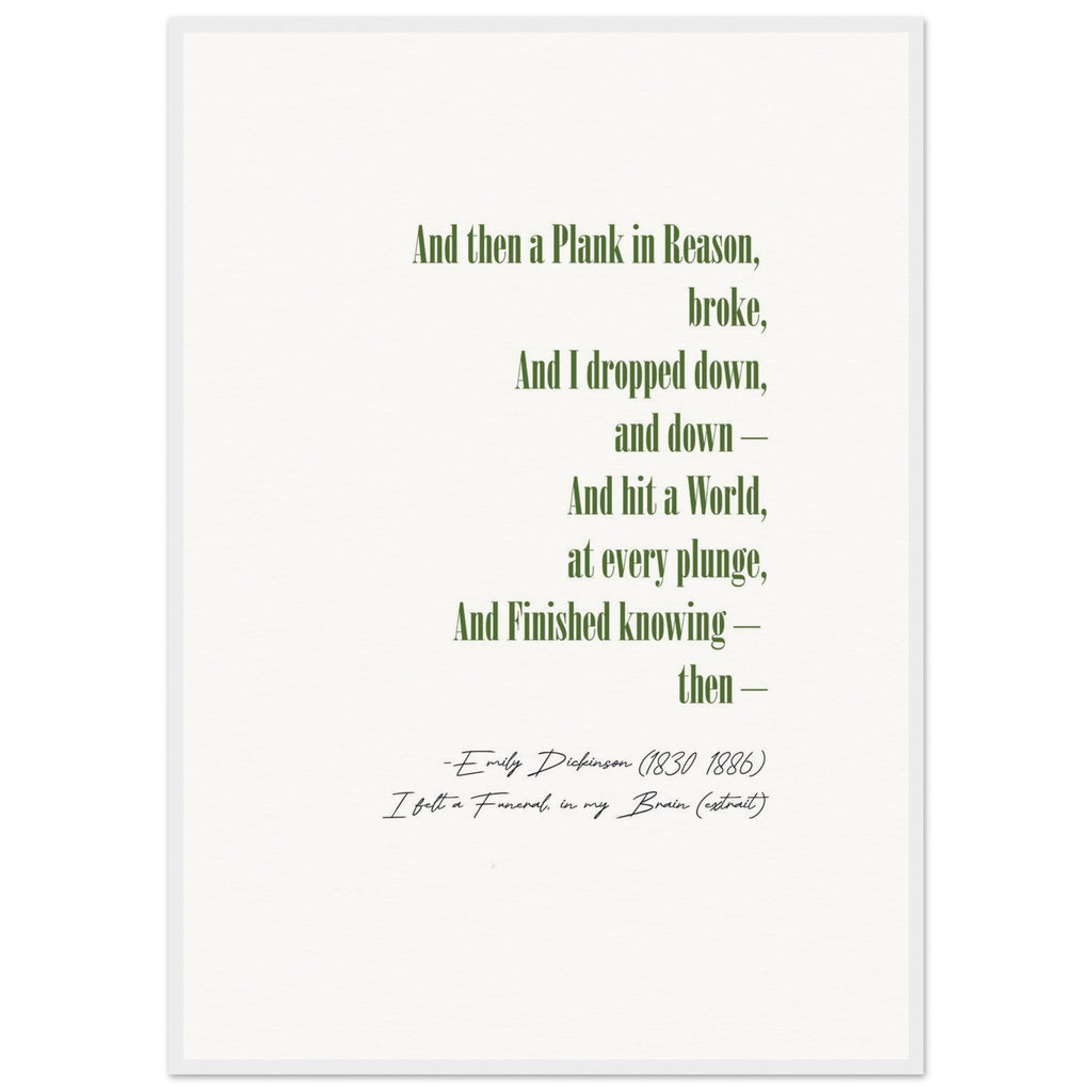 I FELT A FUNERAL IN MY BRAIN - EMILY DICKINSON POEM - KLEX ART
