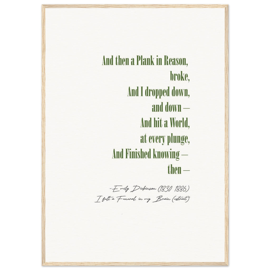 I FELT A FUNERAL IN MY BRAIN - EMILY DICKINSON POEM - KLEX ART
