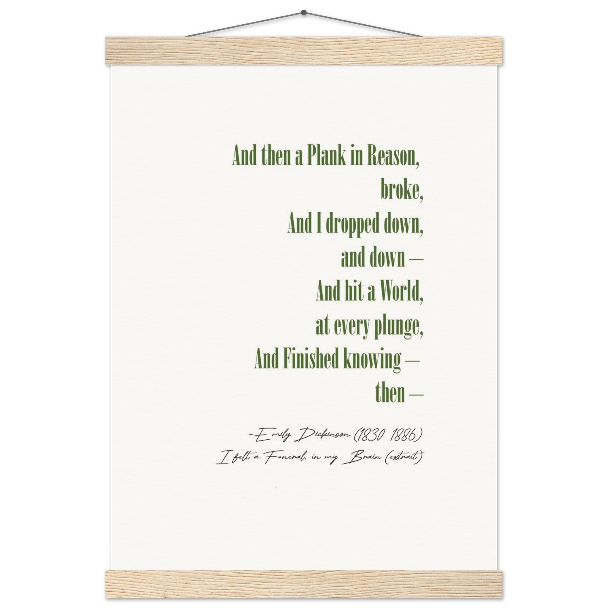 I FELT A FUNERAL IN MY BRAIN - EMILY DICKINSON POEM - KLEX ART