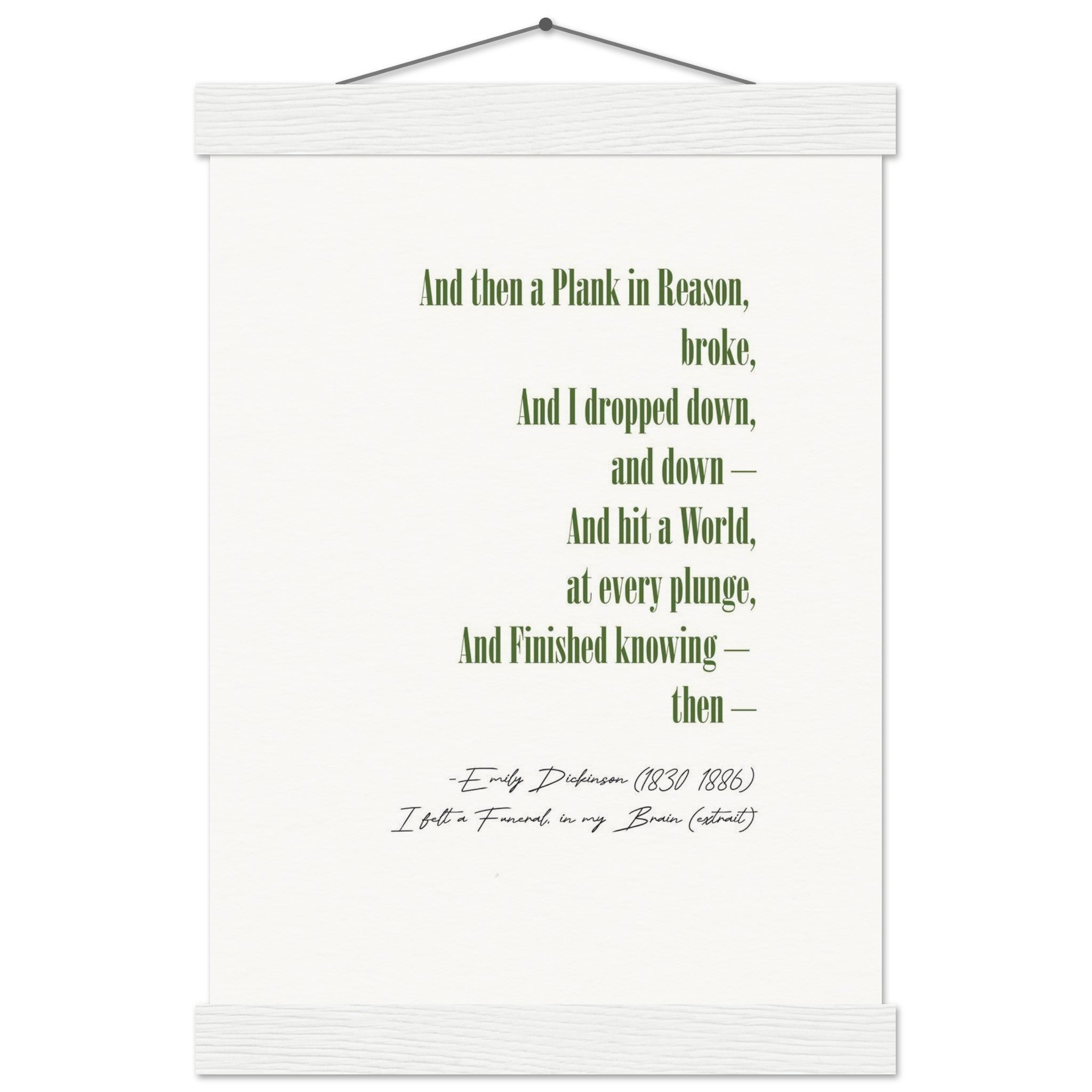 I FELT A FUNERAL IN MY BRAIN - EMILY DICKINSON POEM - KLEX ART