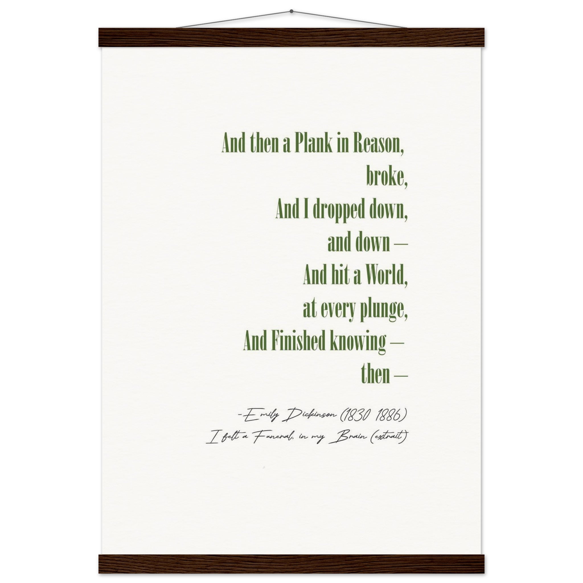 I FELT A FUNERAL IN MY BRAIN - EMILY DICKINSON POEM - KLEX ART