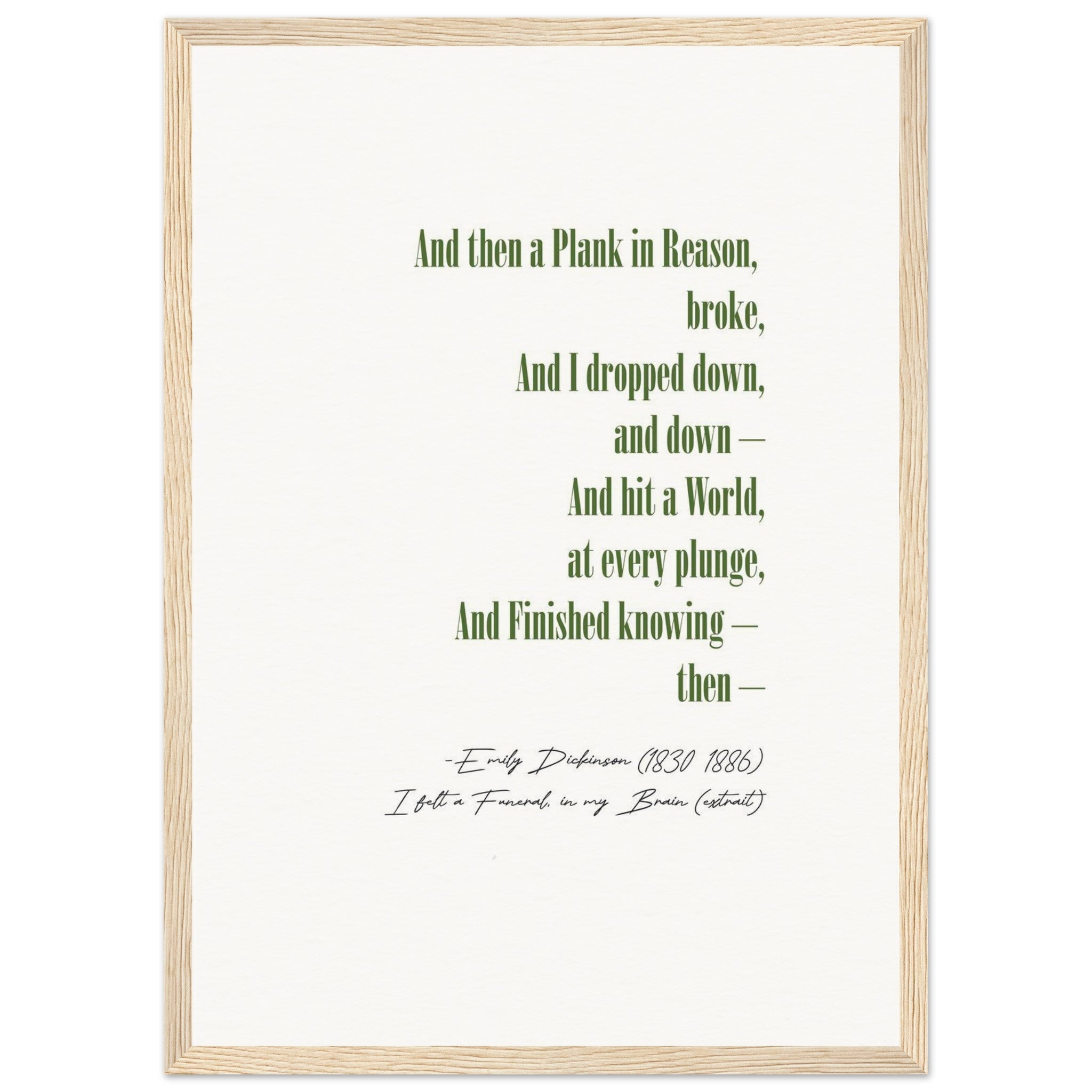 I FELT A FUNERAL IN MY BRAIN - EMILY DICKINSON POEM - KLEX ART