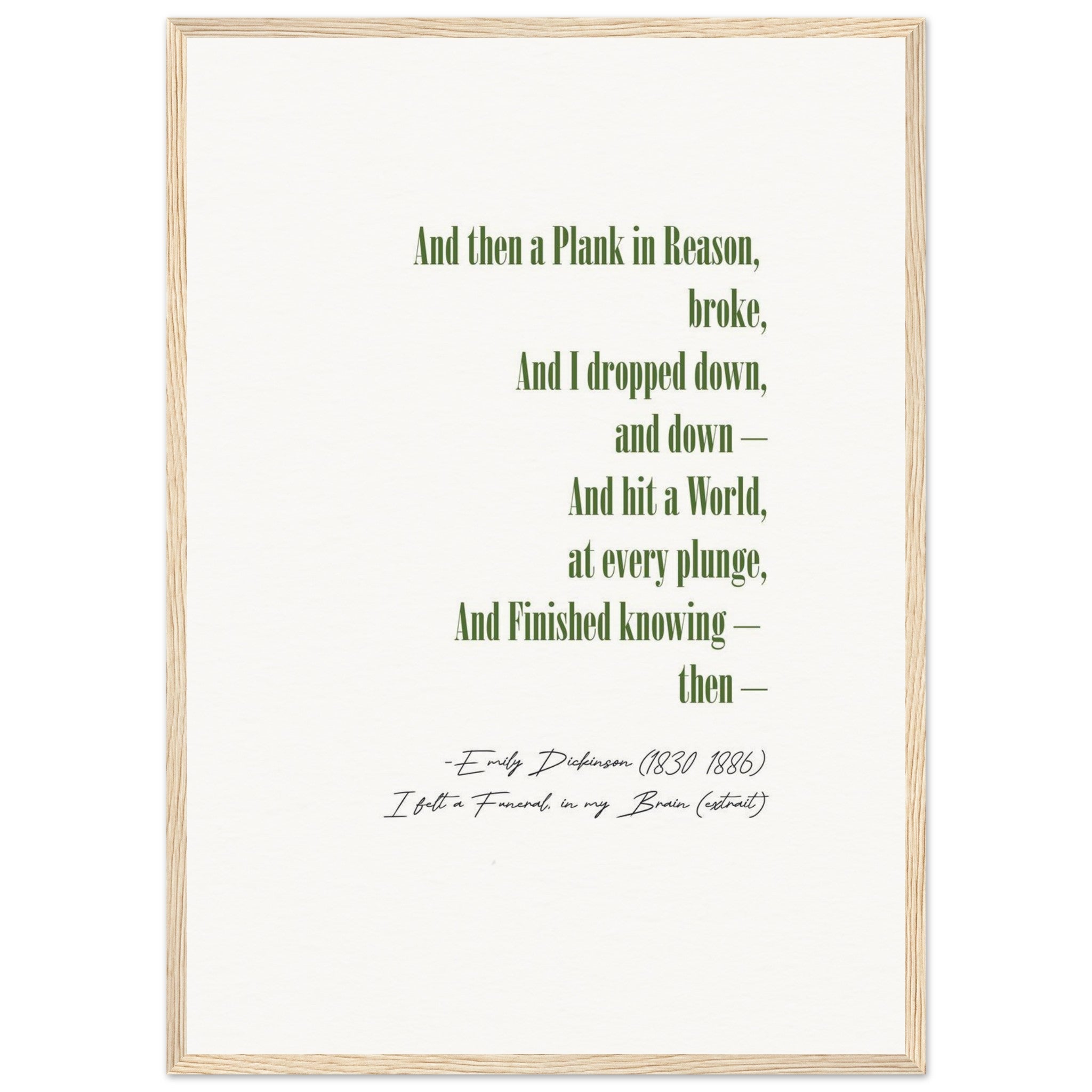 I FELT A FUNERAL IN MY BRAIN - EMILY DICKINSON POEM - KLEX ART