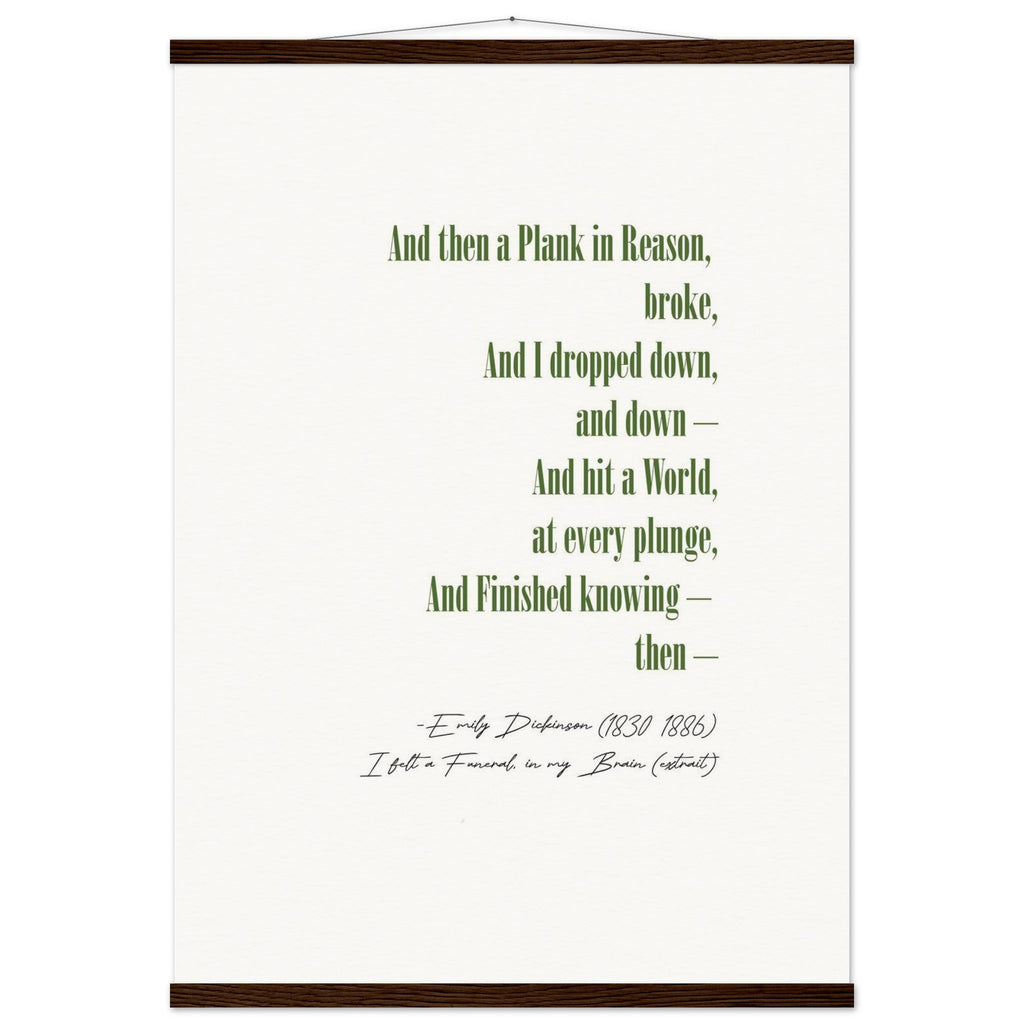 I FELT A FUNERAL IN MY BRAIN - EMILY DICKINSON POEM - KLEX ART