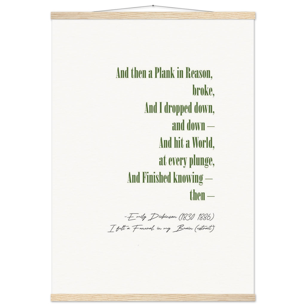 I FELT A FUNERAL IN MY BRAIN - EMILY DICKINSON POEM - KLEX ART