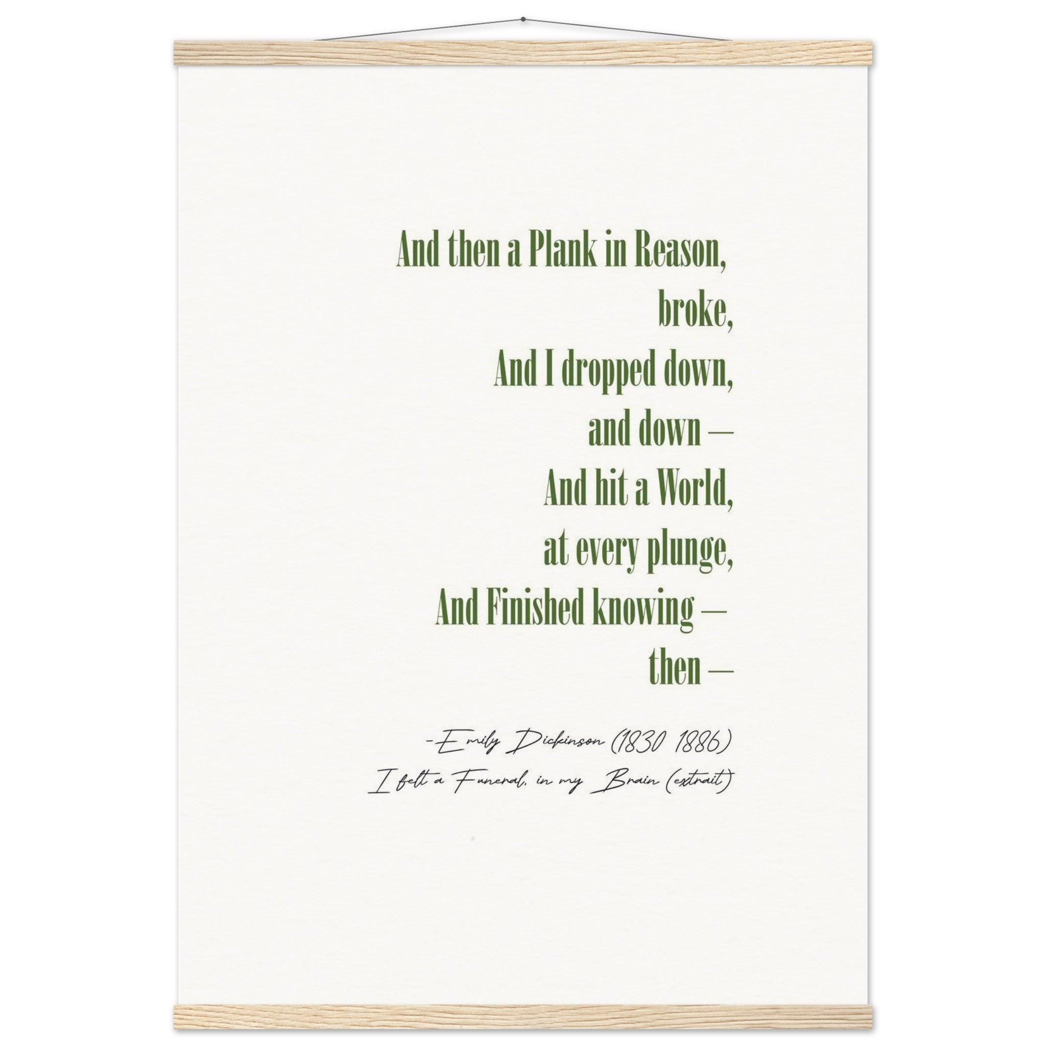I FELT A FUNERAL IN MY BRAIN - EMILY DICKINSON POEM - KLEX ART