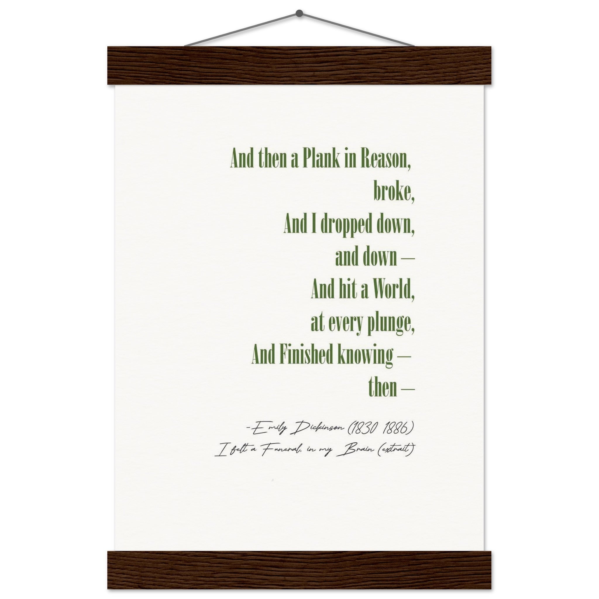 I FELT A FUNERAL IN MY BRAIN - EMILY DICKINSON POEM - KLEX ART