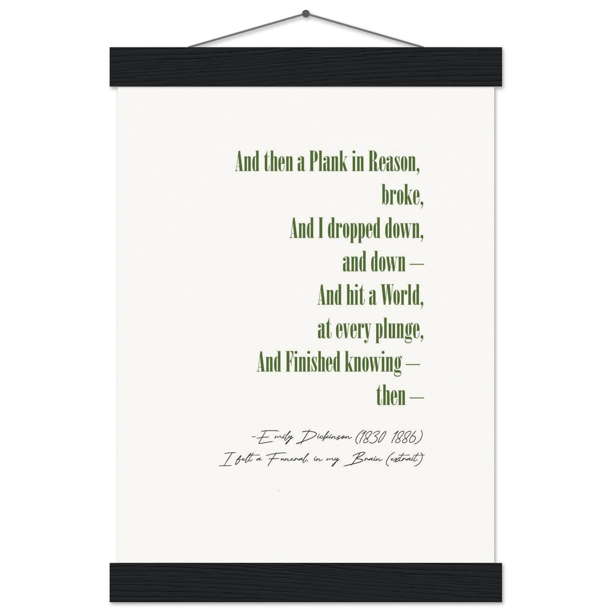 I FELT A FUNERAL IN MY BRAIN - EMILY DICKINSON POEM - KLEX ART