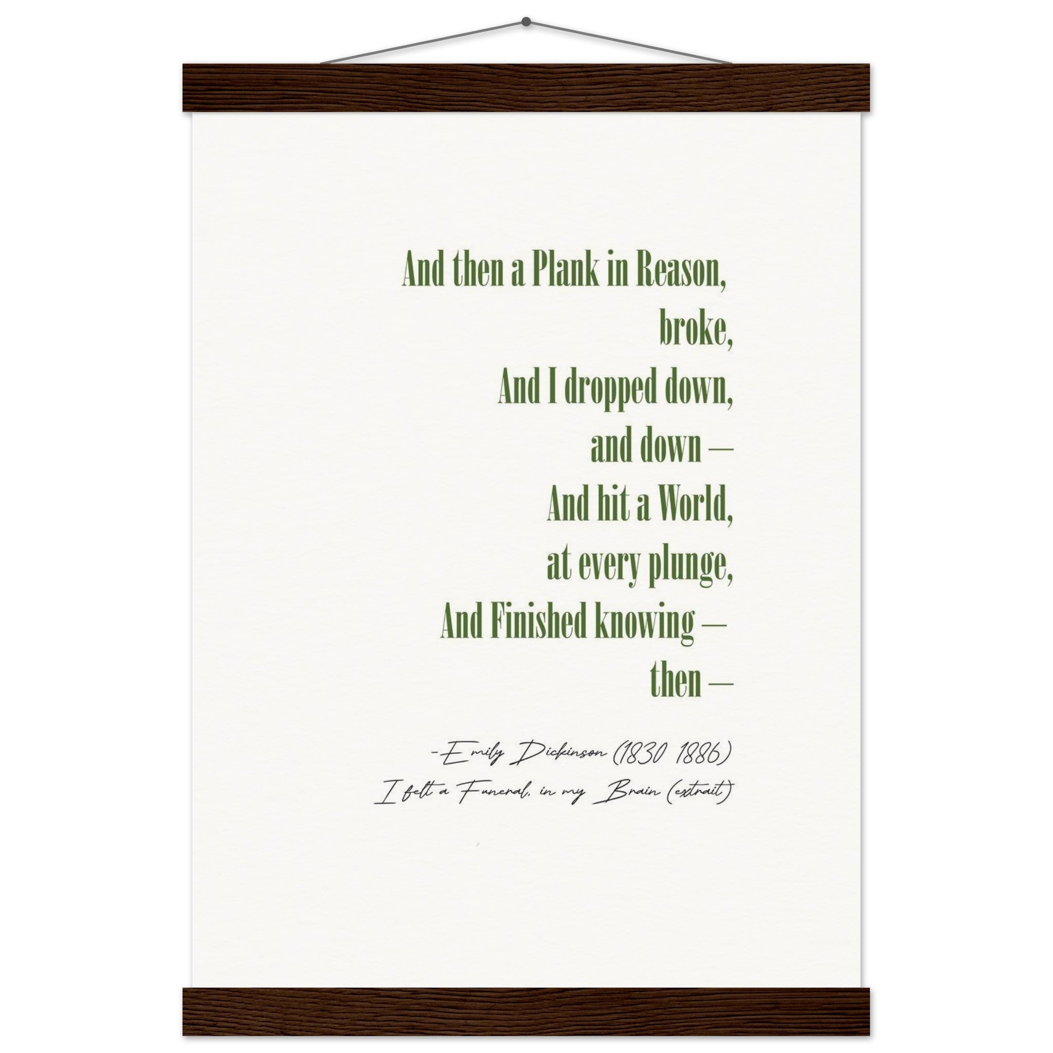 I FELT A FUNERAL IN MY BRAIN - EMILY DICKINSON POEM - KLEX ART